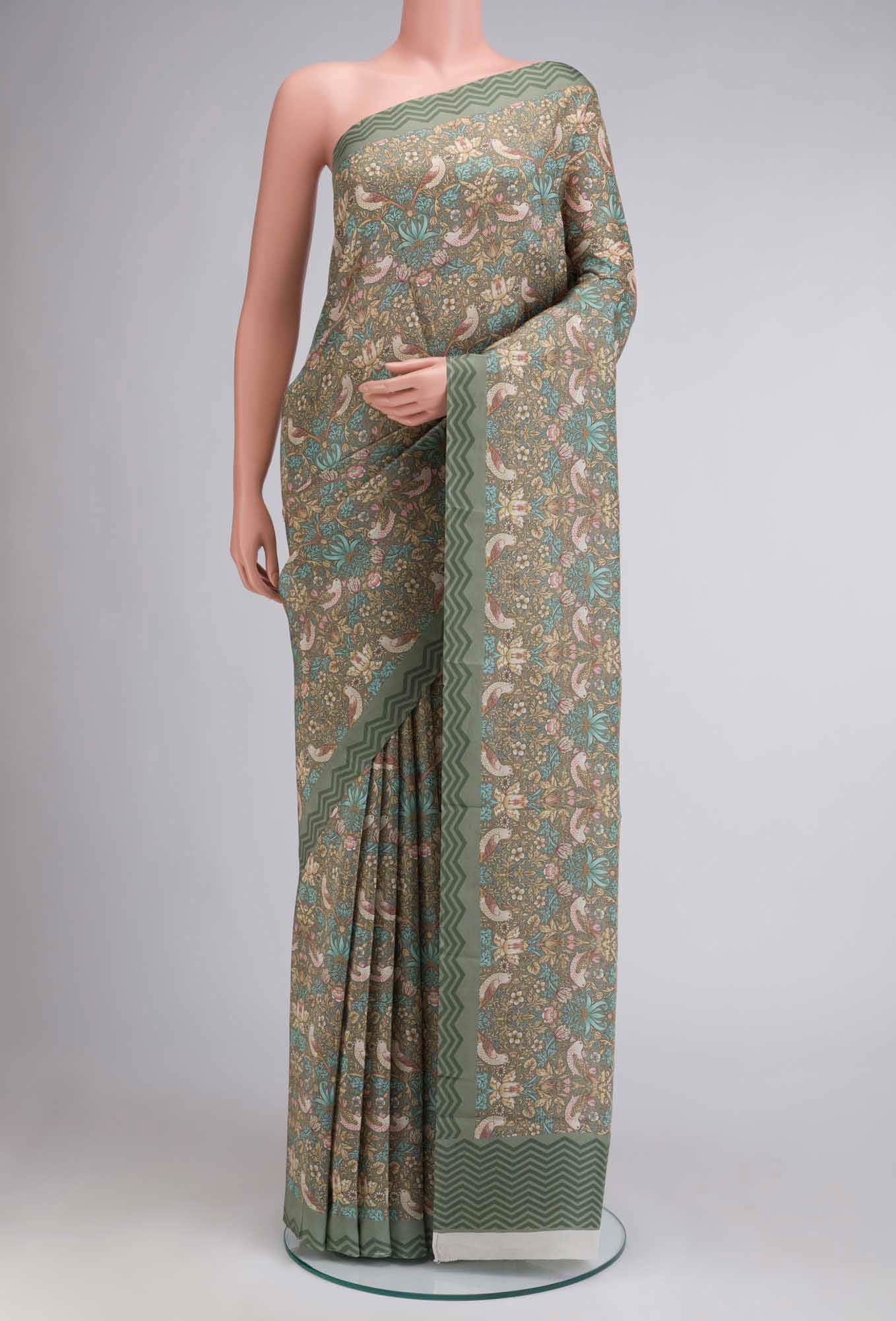 Green Bangalore Silk Saree