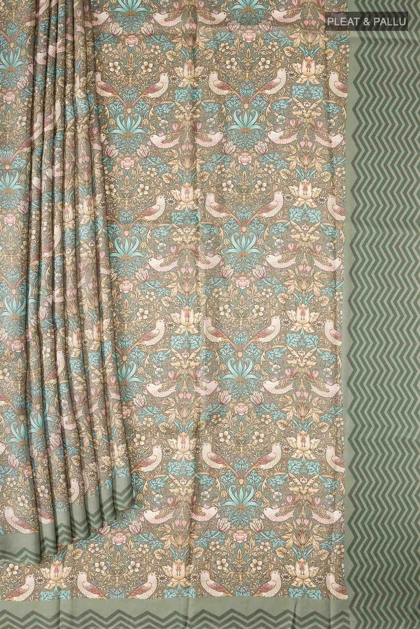 Green Bangalore Silk Saree