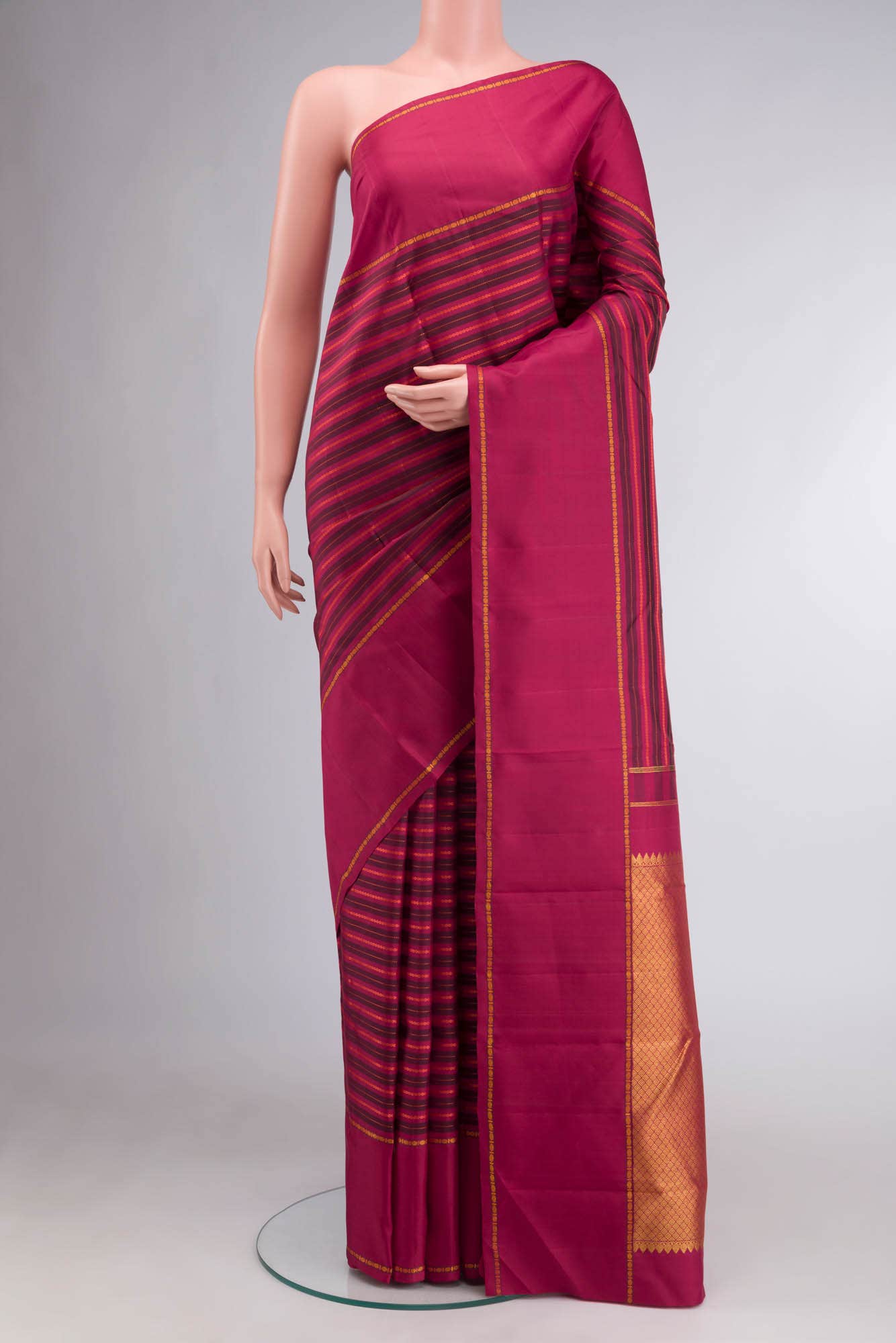 Maroon Kanchipuram Saree
