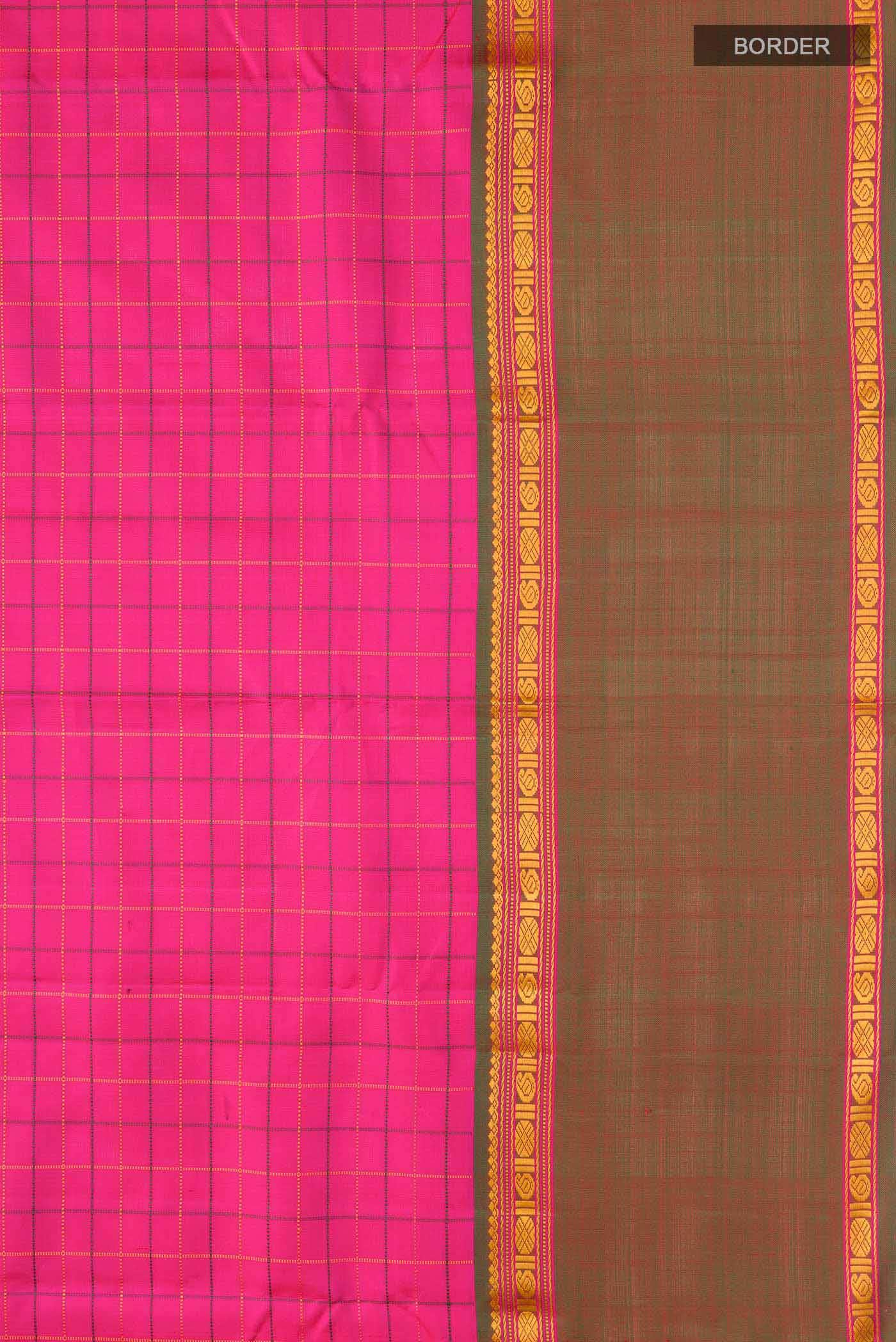 Pink Kanchipuram Silk Saree