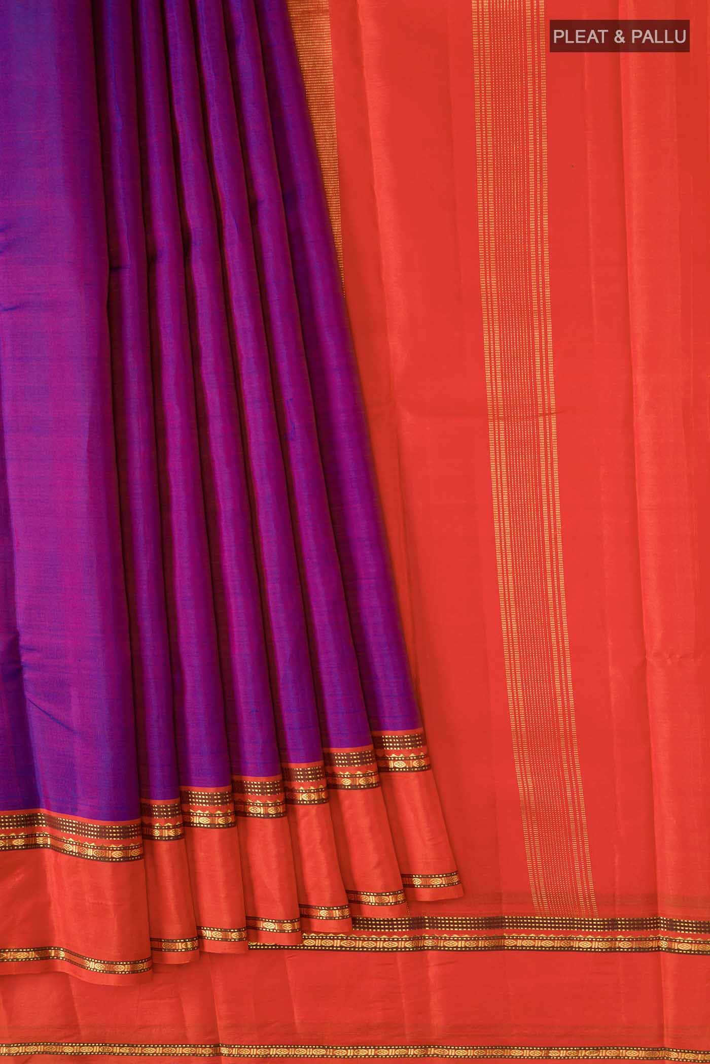 Purple Kanchipuram Silk Saree
