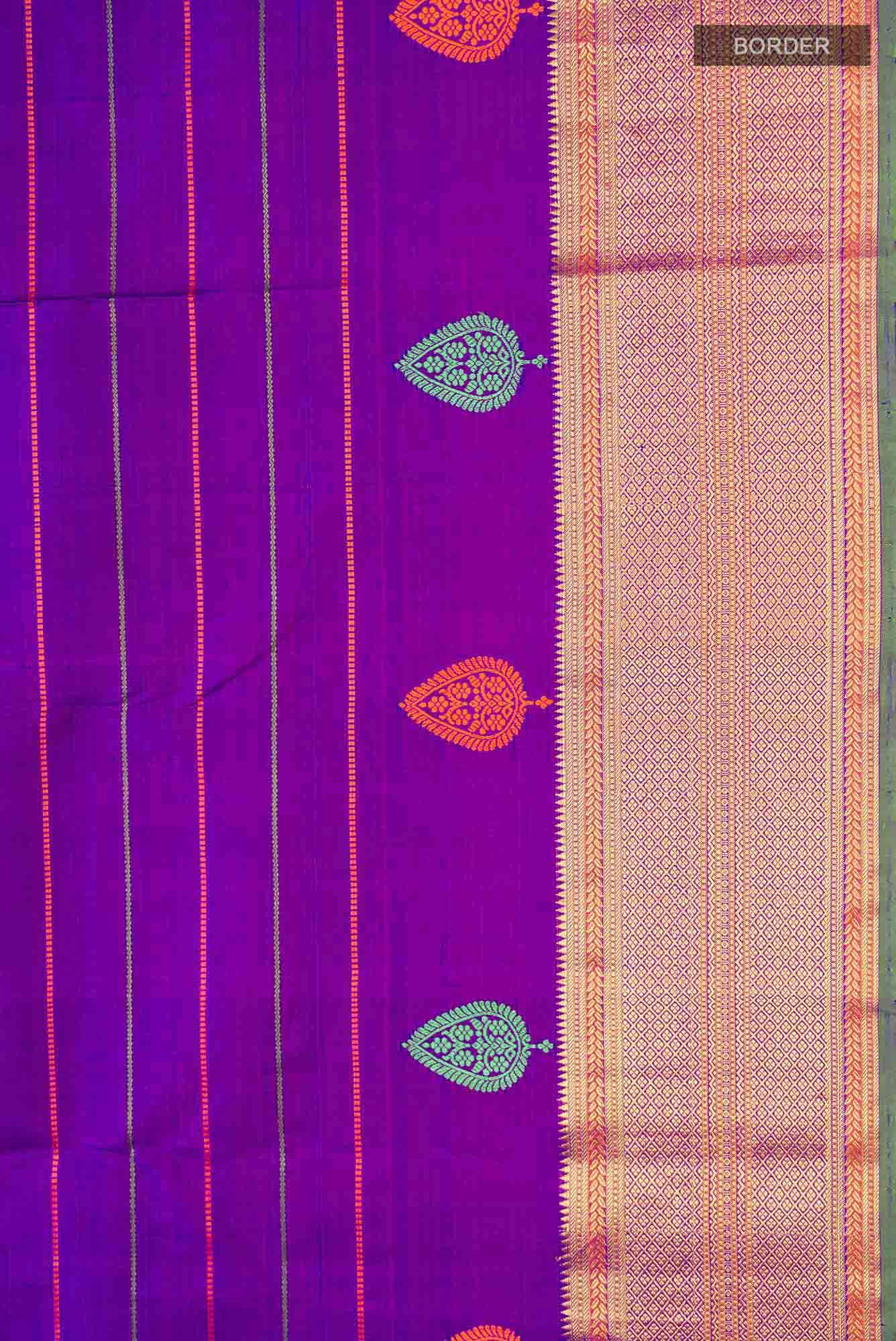 Purple Kanchipuram Silk Saree