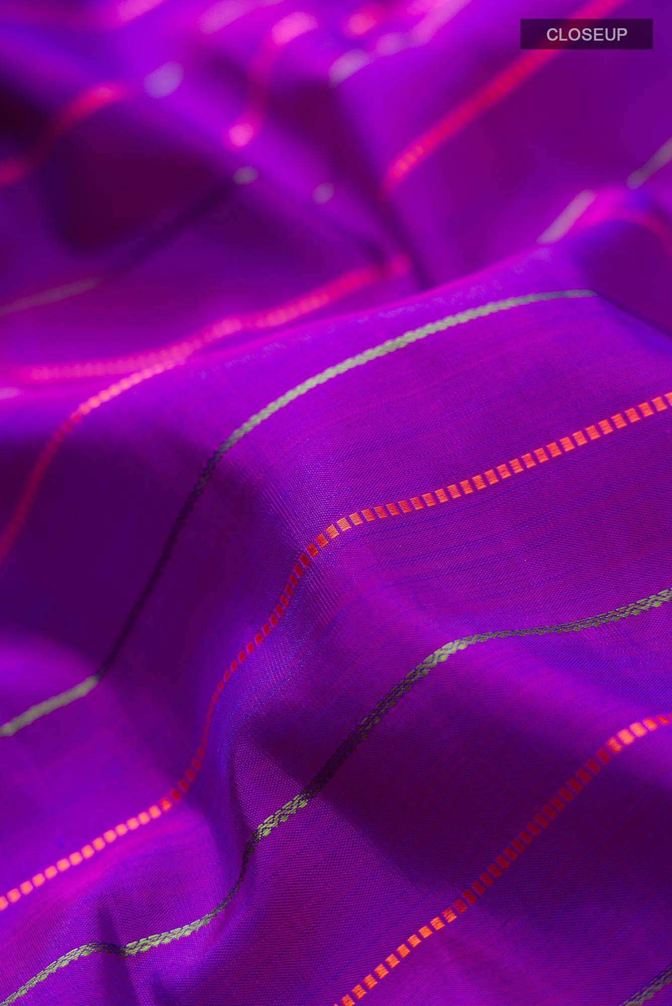 Purple Kanchipuram Silk Saree