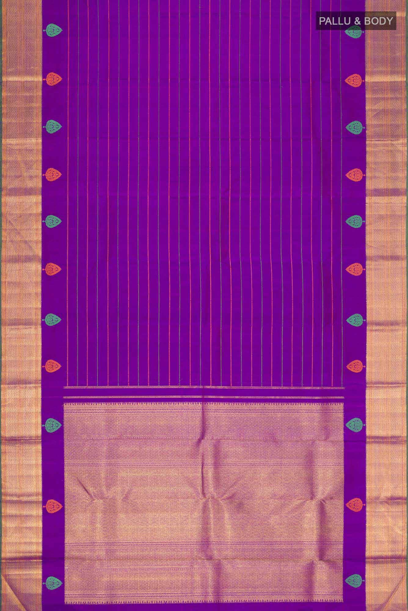 Purple Kanchipuram Silk Saree