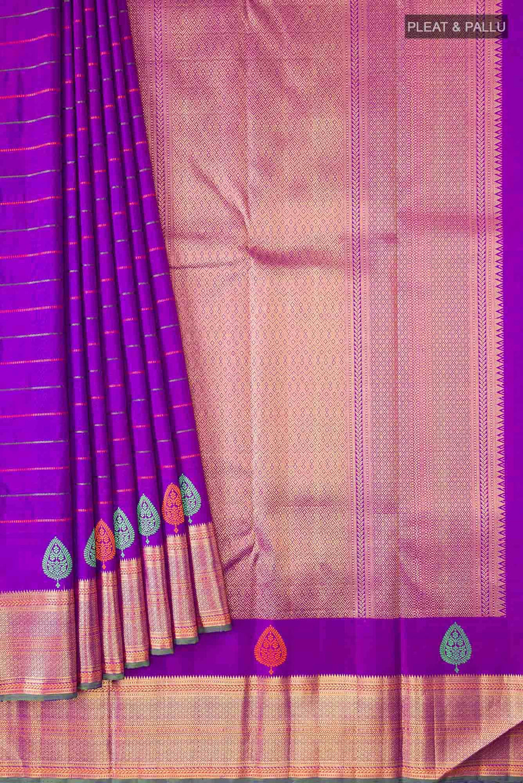 Purple Kanchipuram Silk Saree