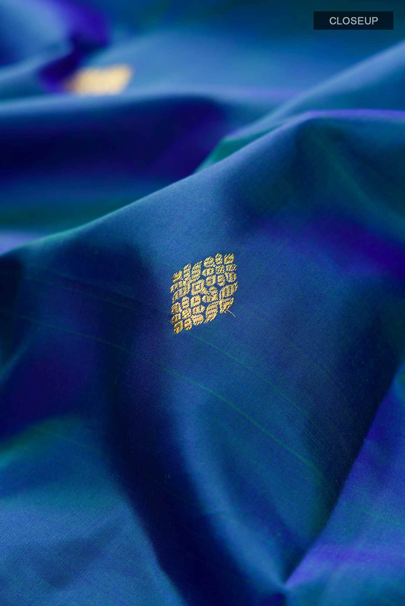 Blue Kanchipuram Saree