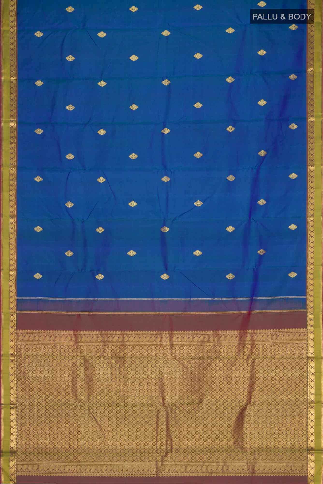 Blue Kanchipuram Saree