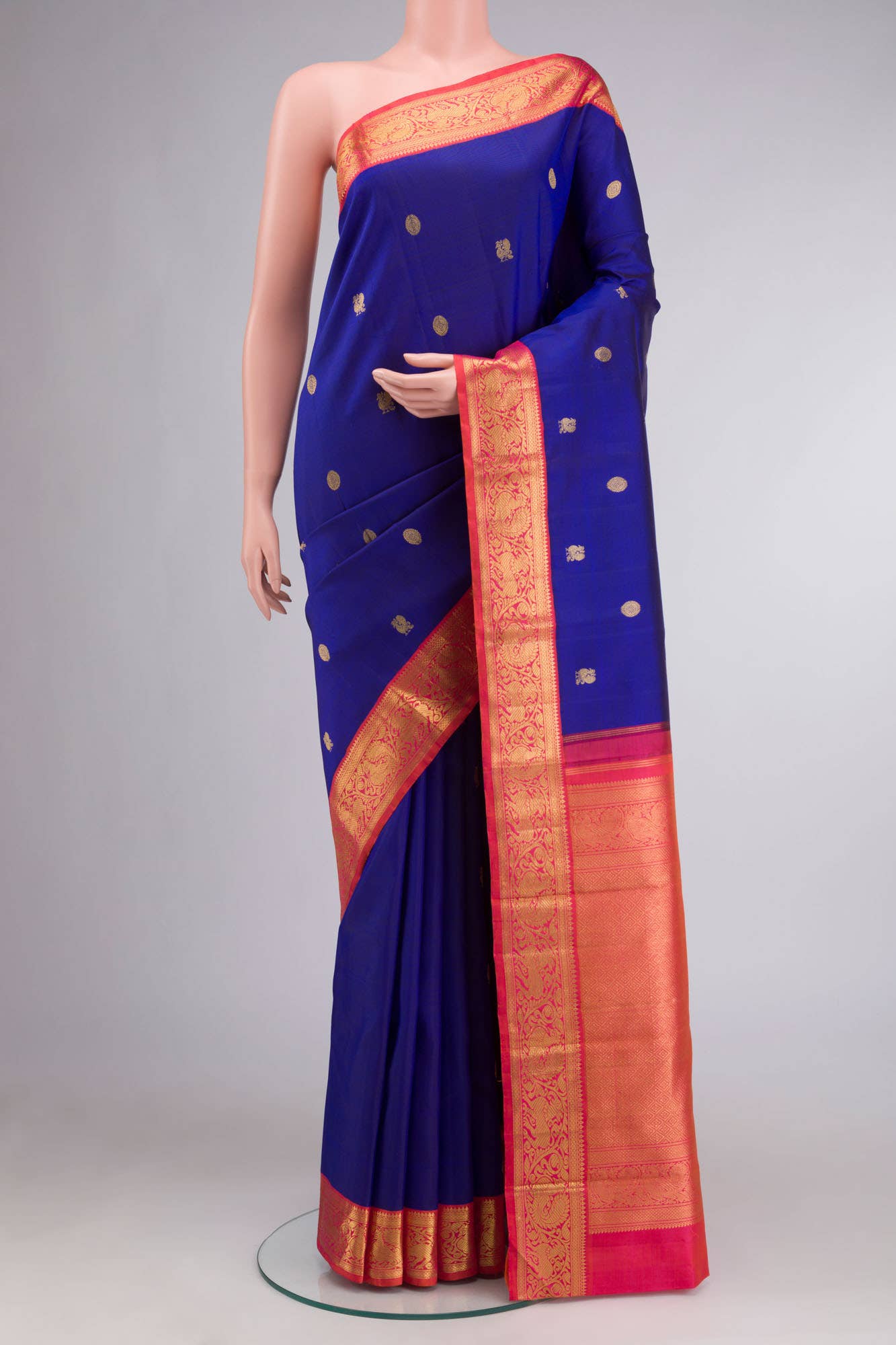 Blue Kanchipuram Silk Saree