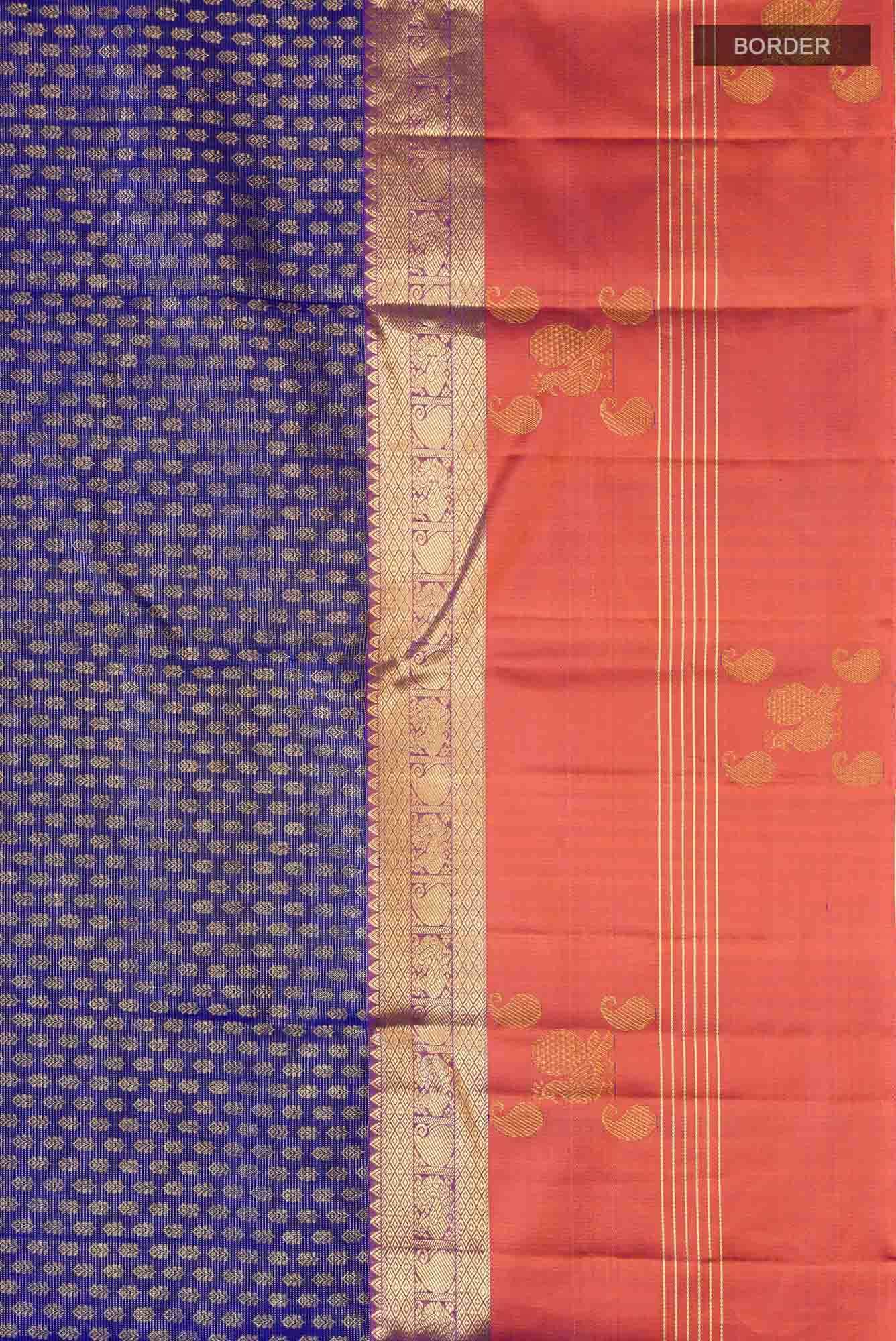 Blue Kanchipuram Silk Saree