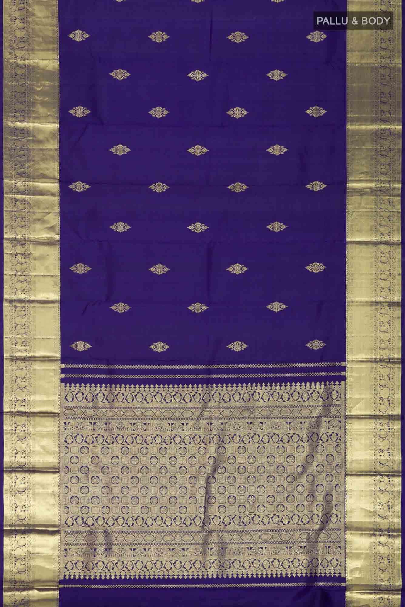 Blue Kanchipuram Silk Saree
