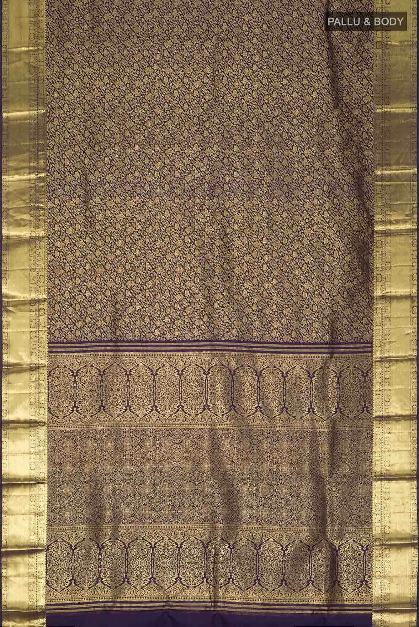 Navy Blue Kanchipuram Silk Saree