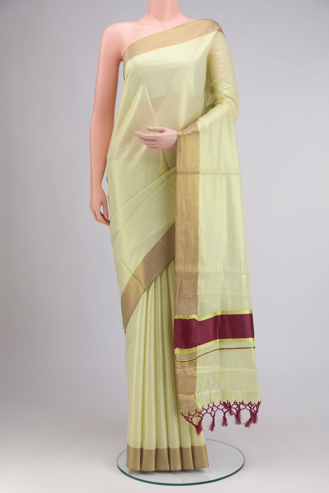 Gold Kerala Cotton Saree