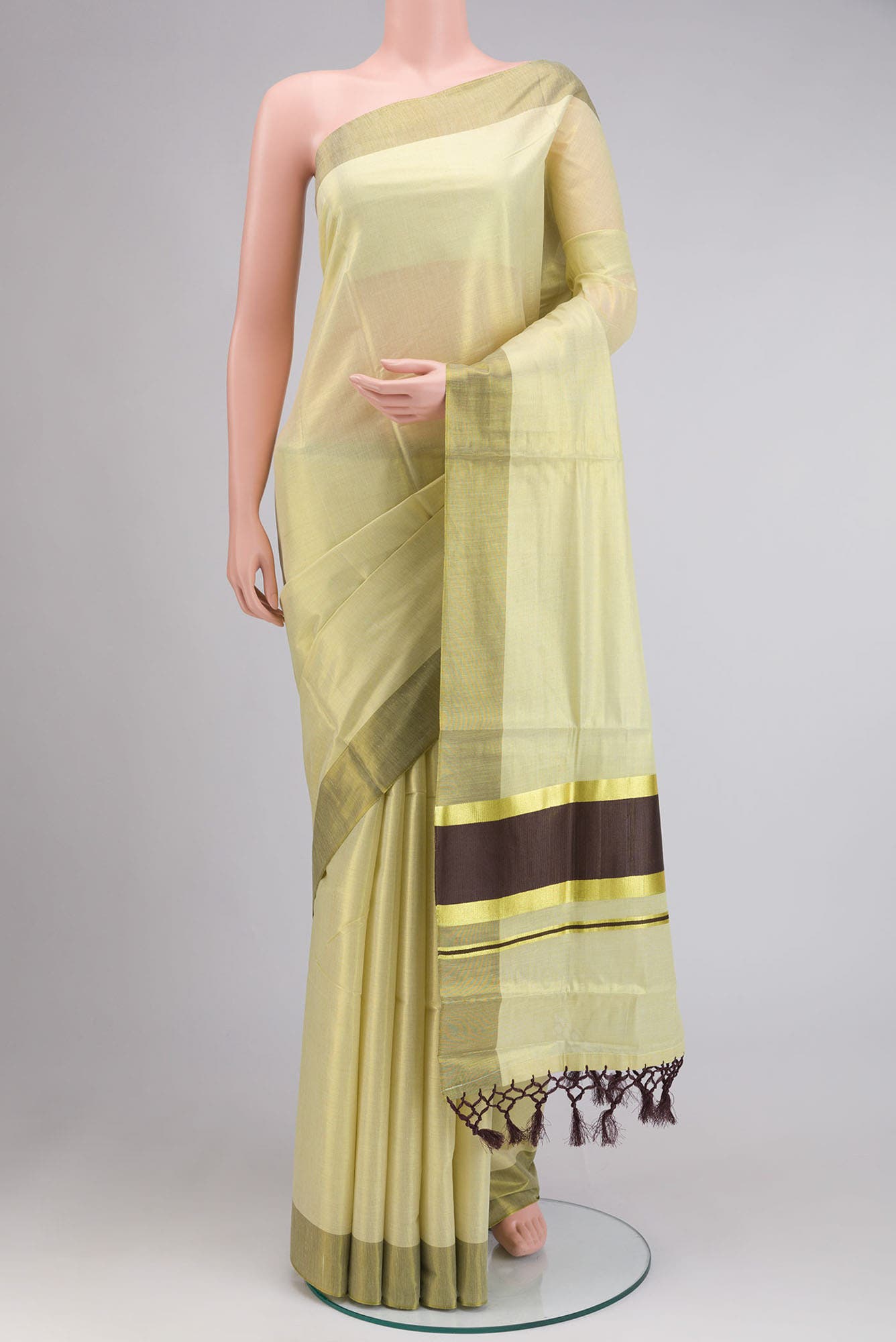 Gold Kerala Cotton Saree