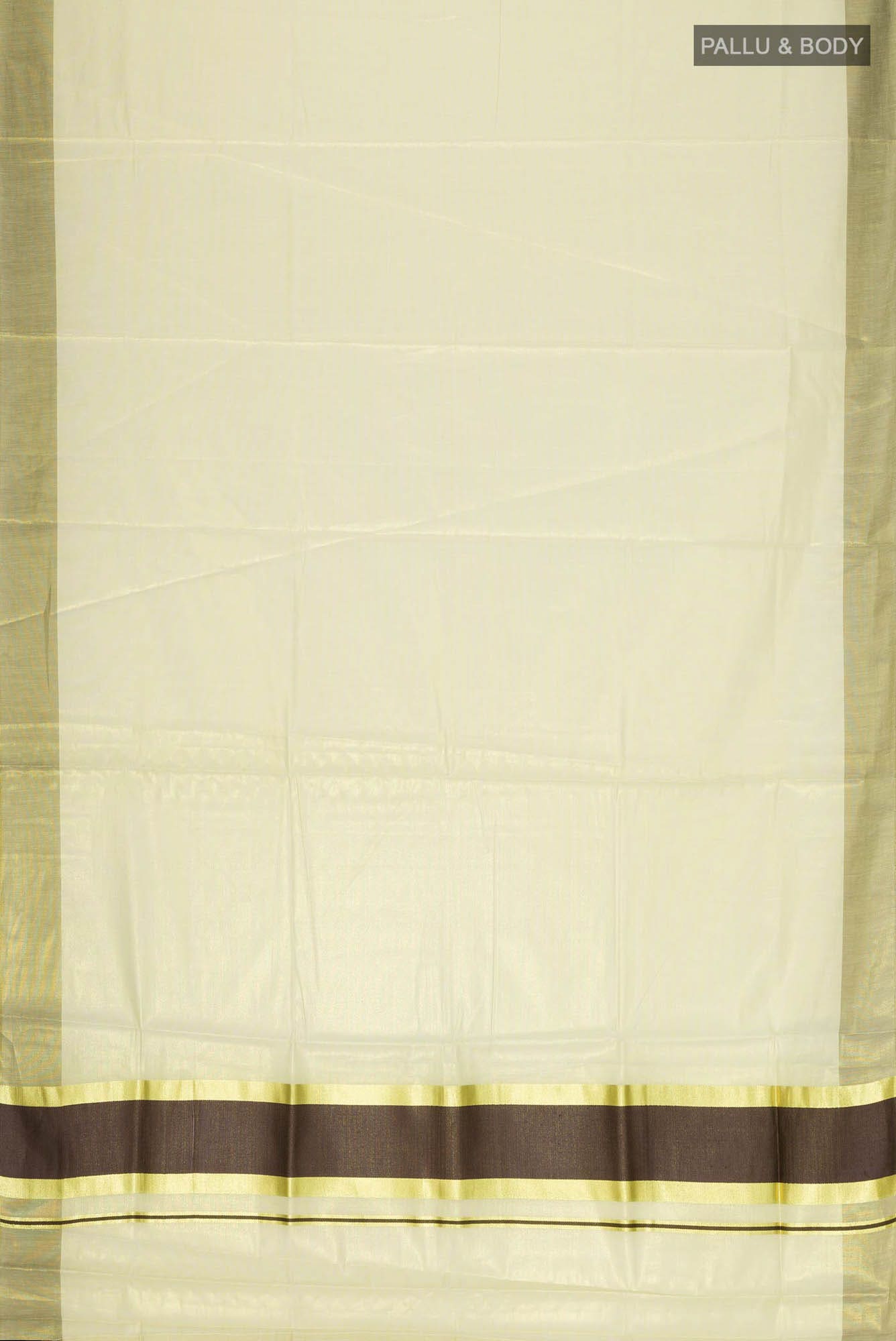 Gold Kerala Cotton Saree