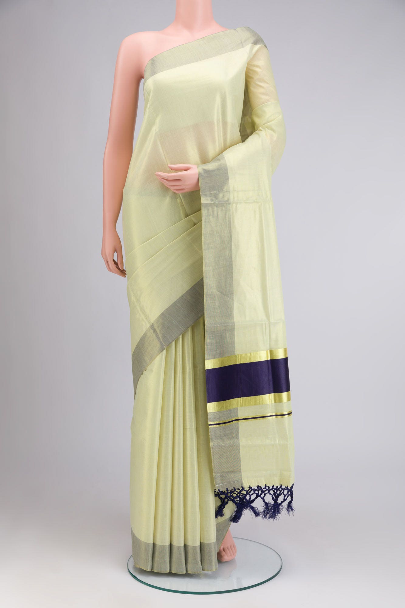Gold Kerala Cotton Saree