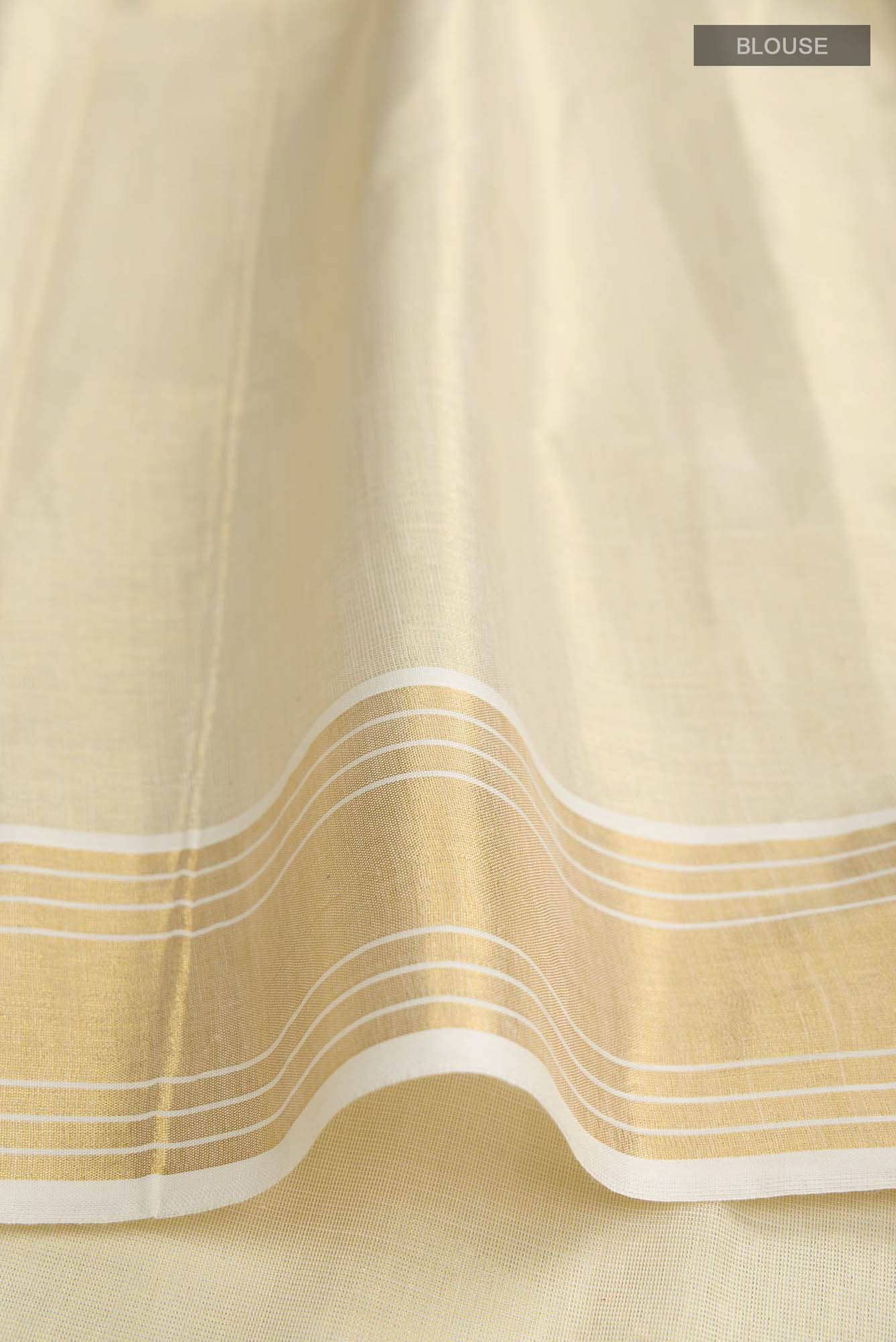 Gold Kerala Cotton Saree
