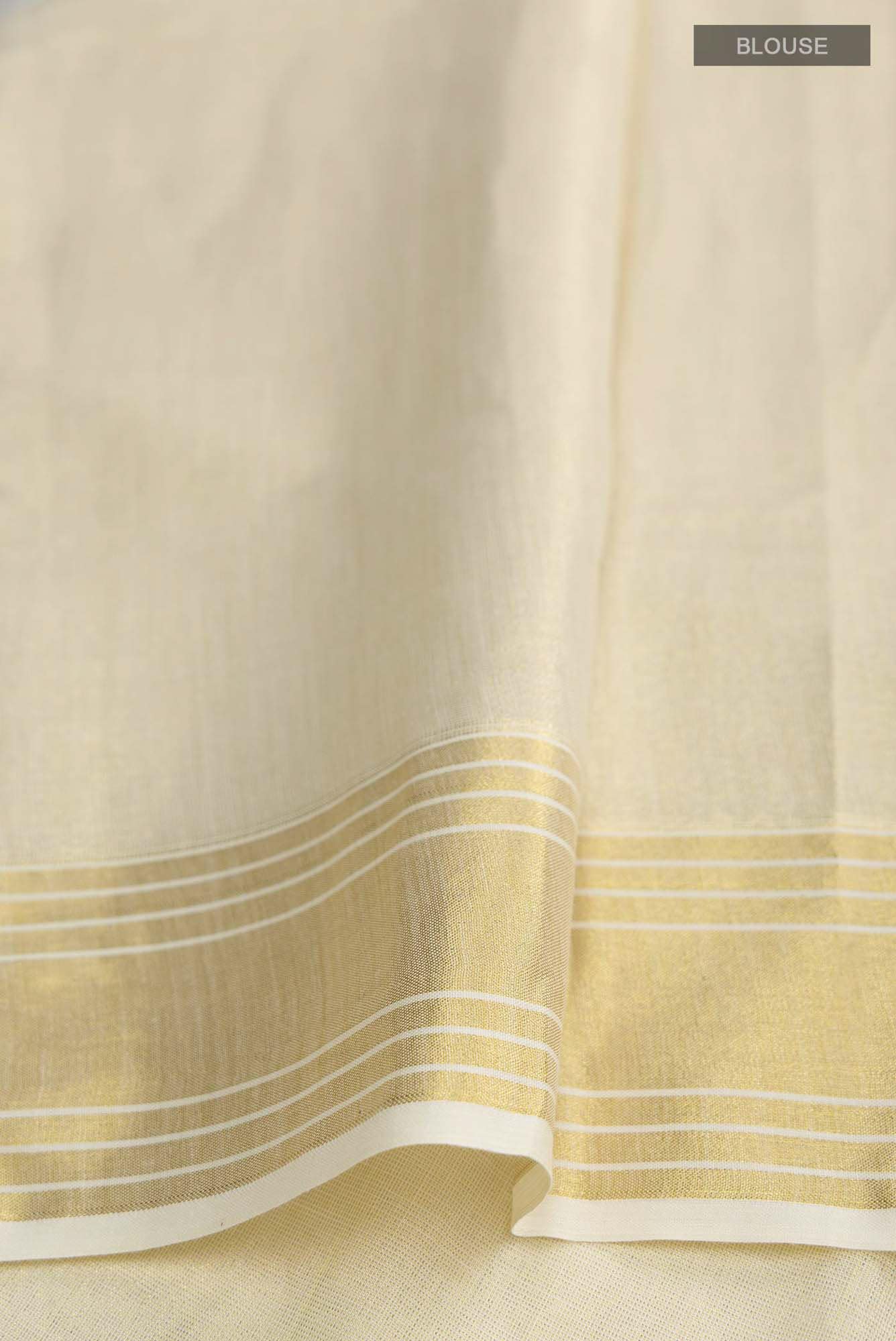 Gold Kerala Cotton Saree