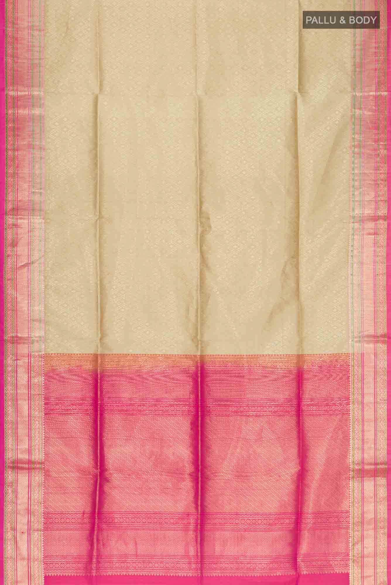 Beige Soft Silk Saree