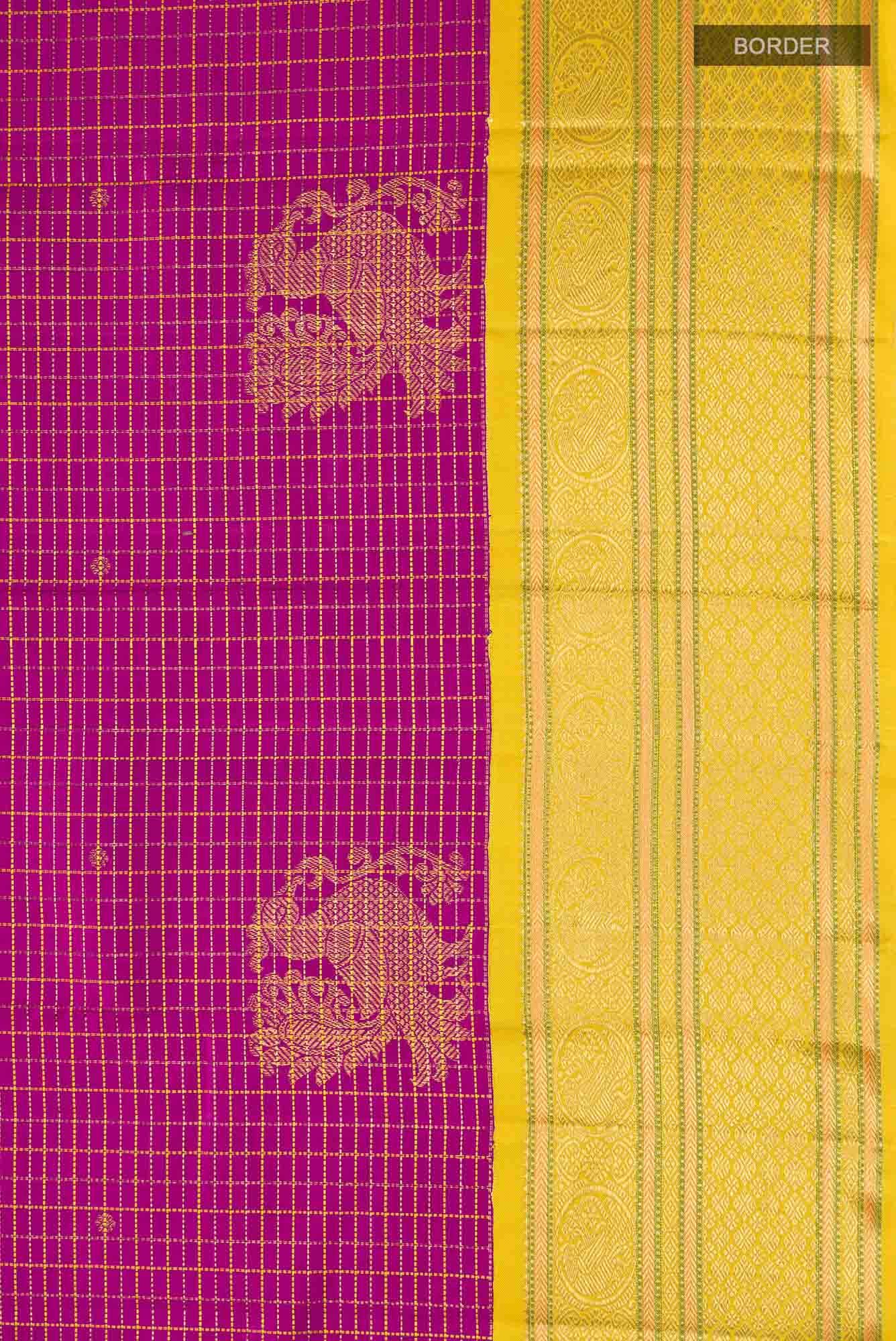 Pure Silk Pure Zari Pink Kanchipuram Saree