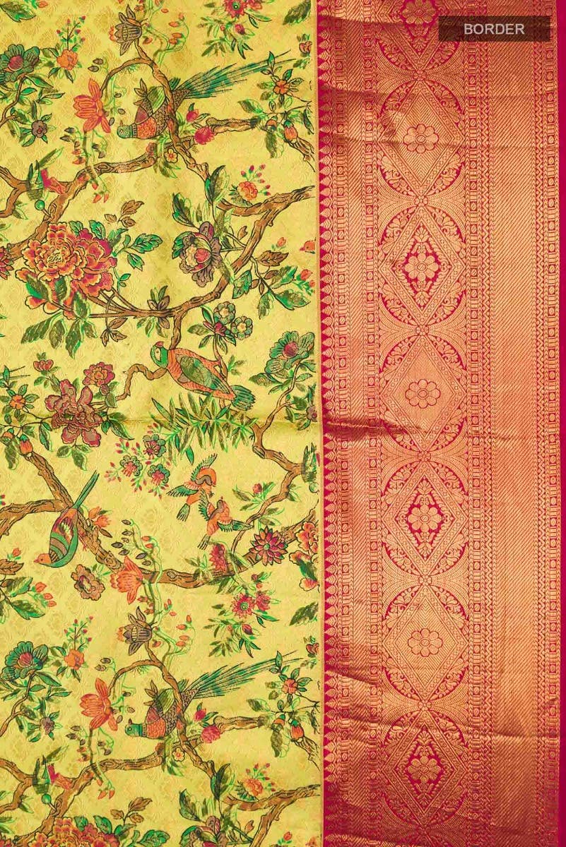 Yellow Kanchipuram Silk Saree