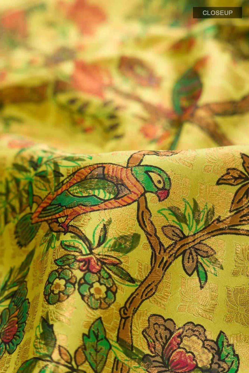Yellow Kanchipuram Silk Saree
