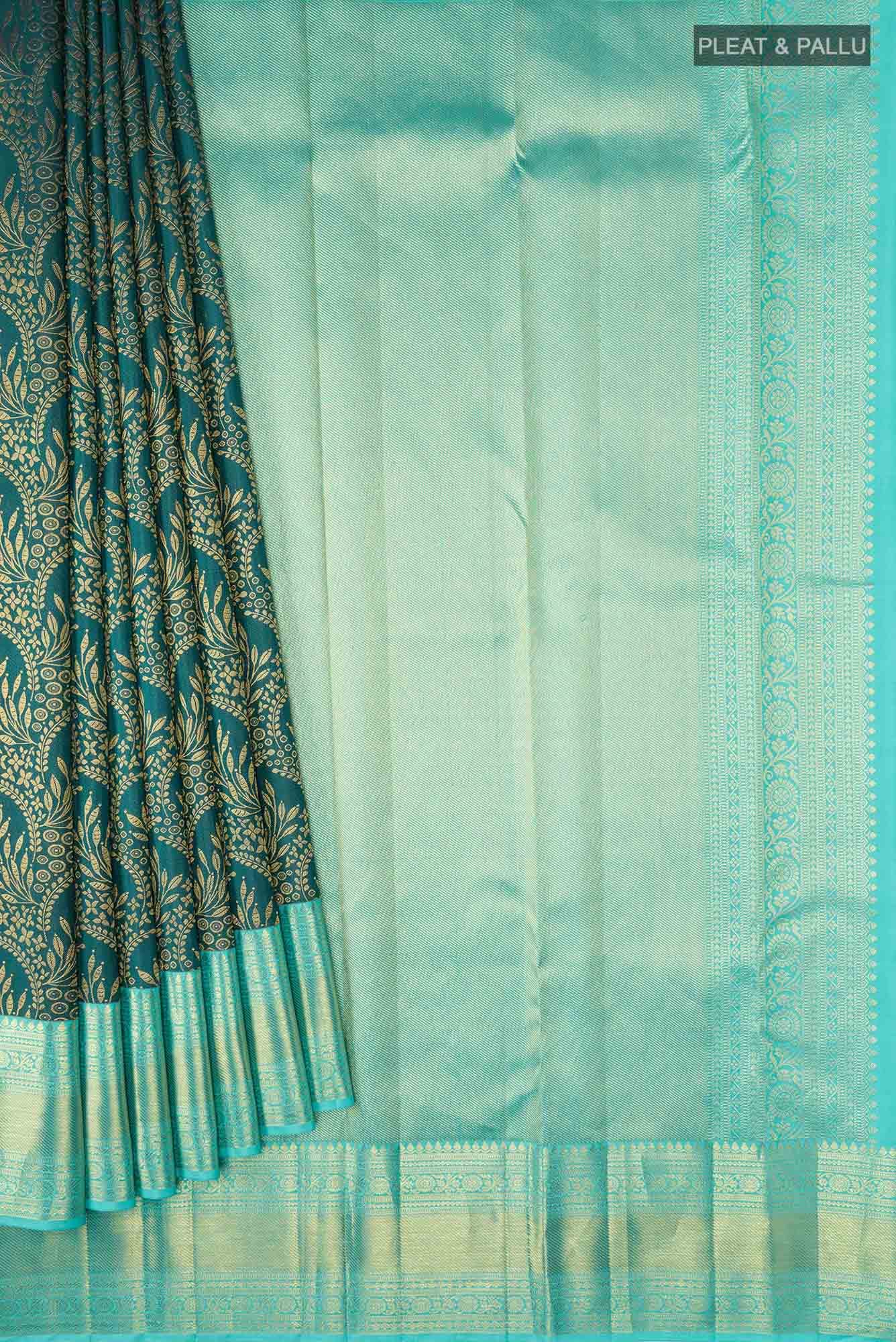 Blue Kanchipuram Silk Saree