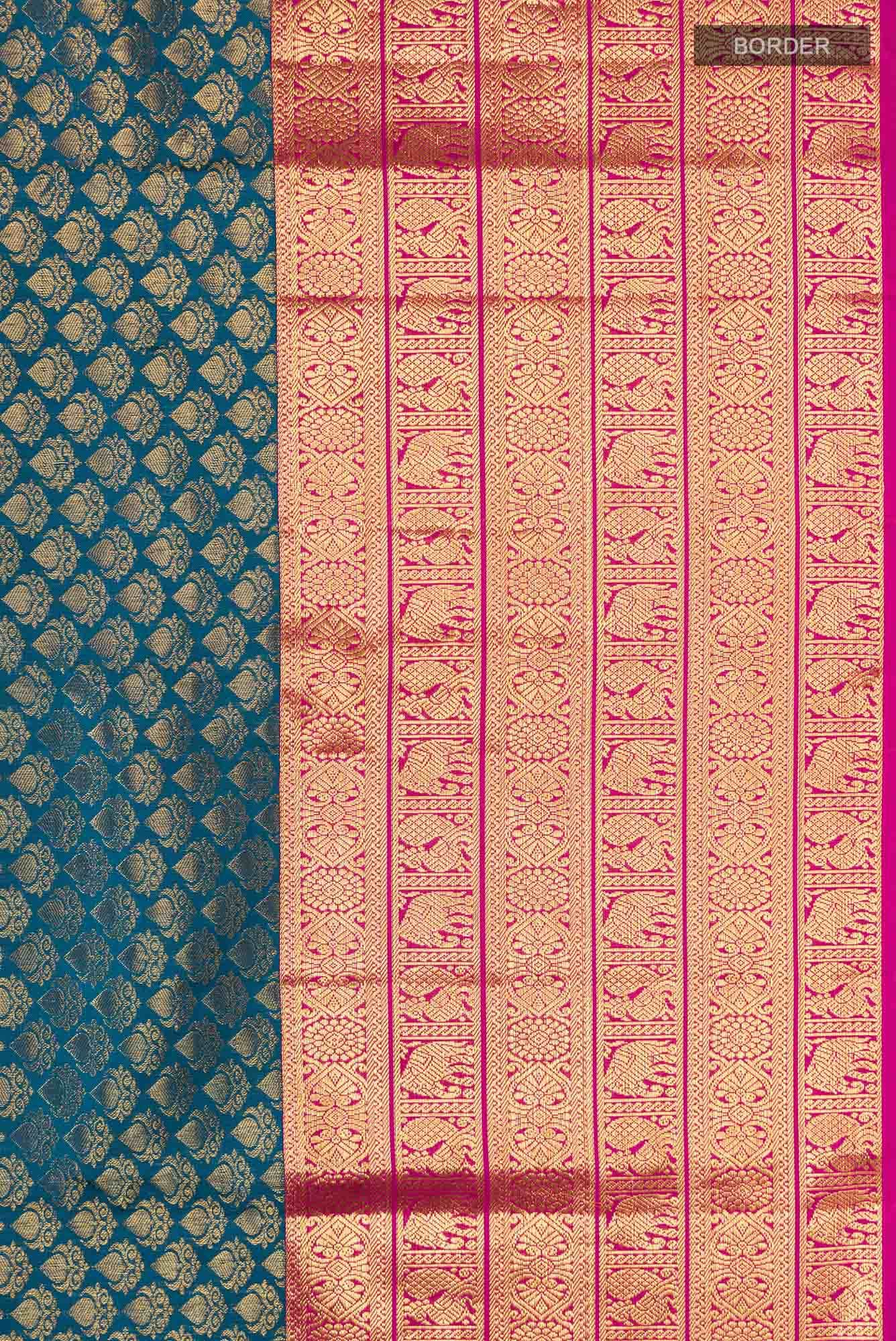 Blue Kanchipuram Silk Saree