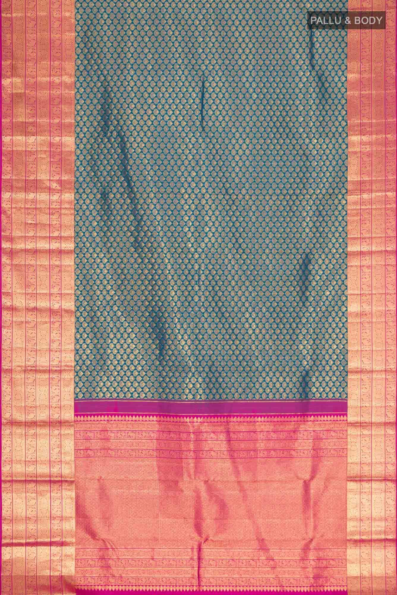 Blue Kanchipuram Silk Saree
