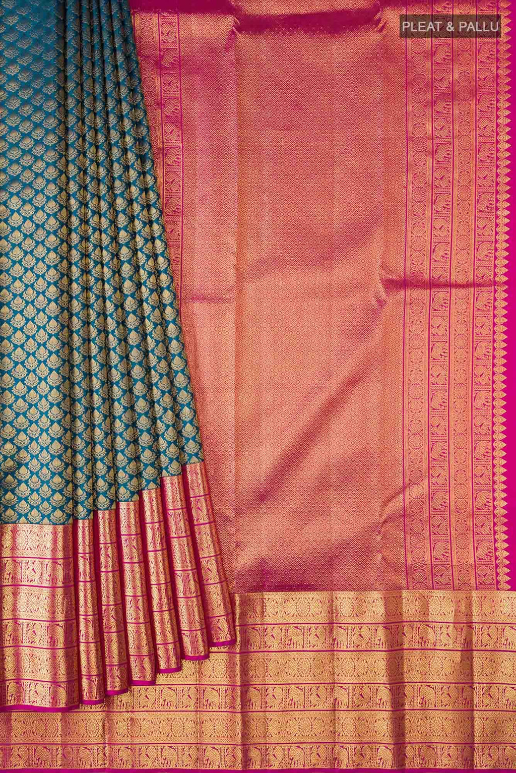 Blue Kanchipuram Silk Saree