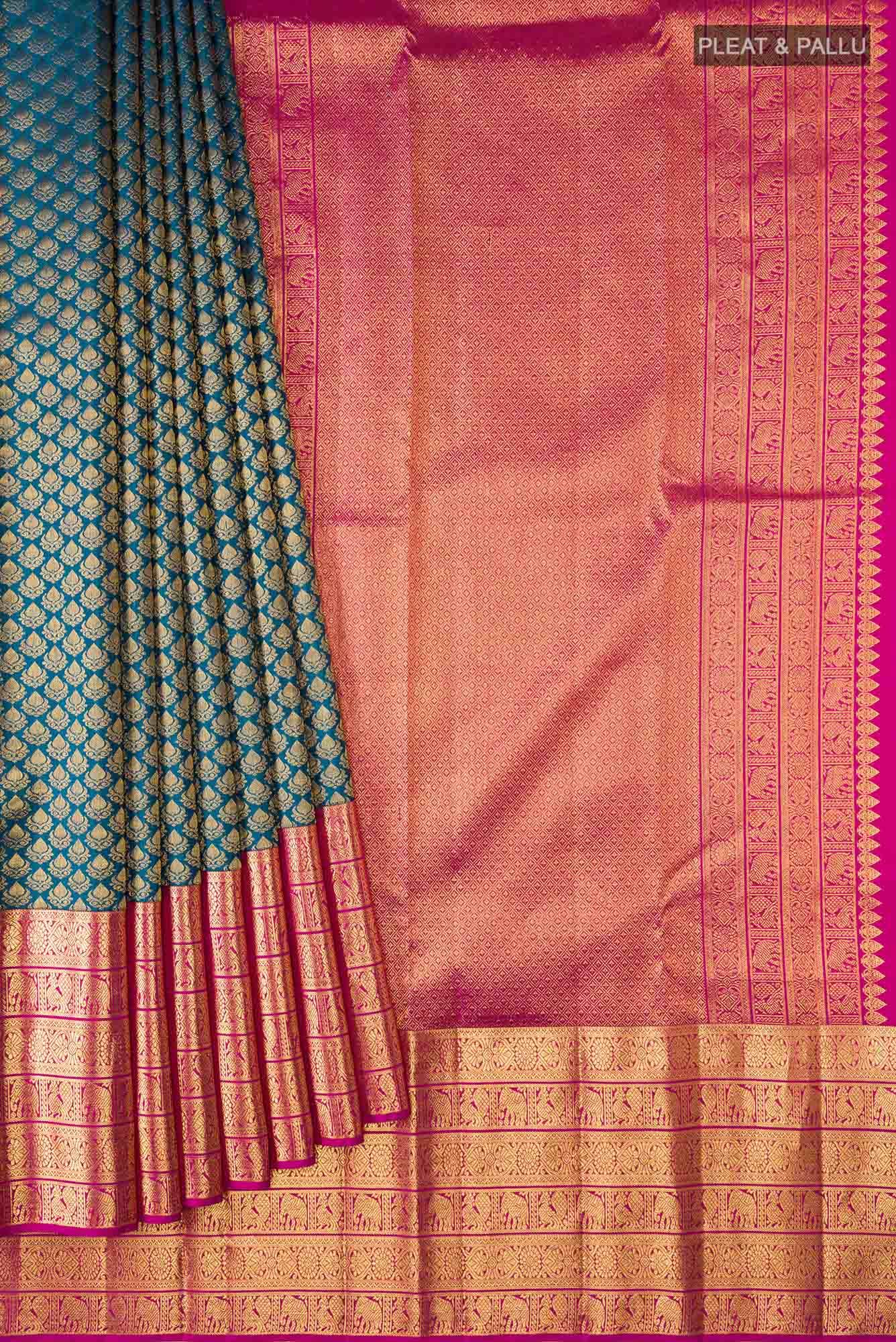 Blue Kanchipuram Silk Saree