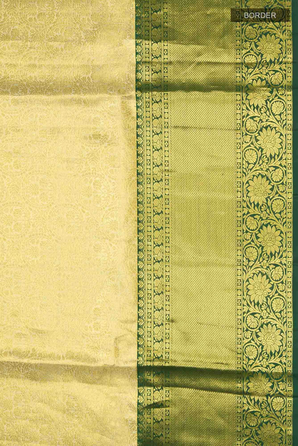 Beige Kanchipuram Silk Saree