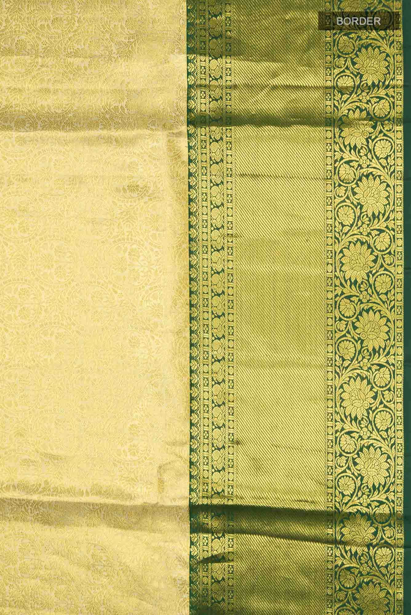 Beige Kanchipuram Silk Saree