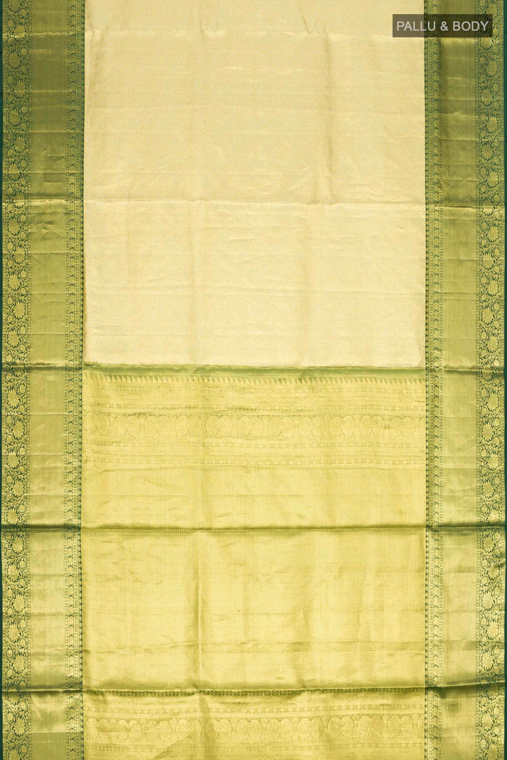 Beige Kanchipuram Silk Saree