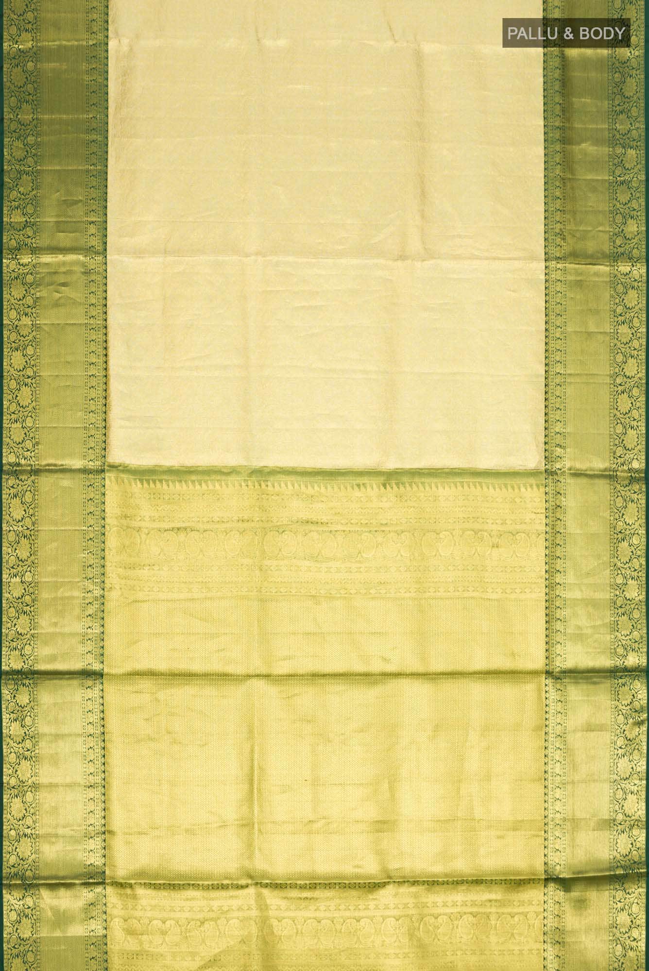 Beige Kanchipuram Silk Saree