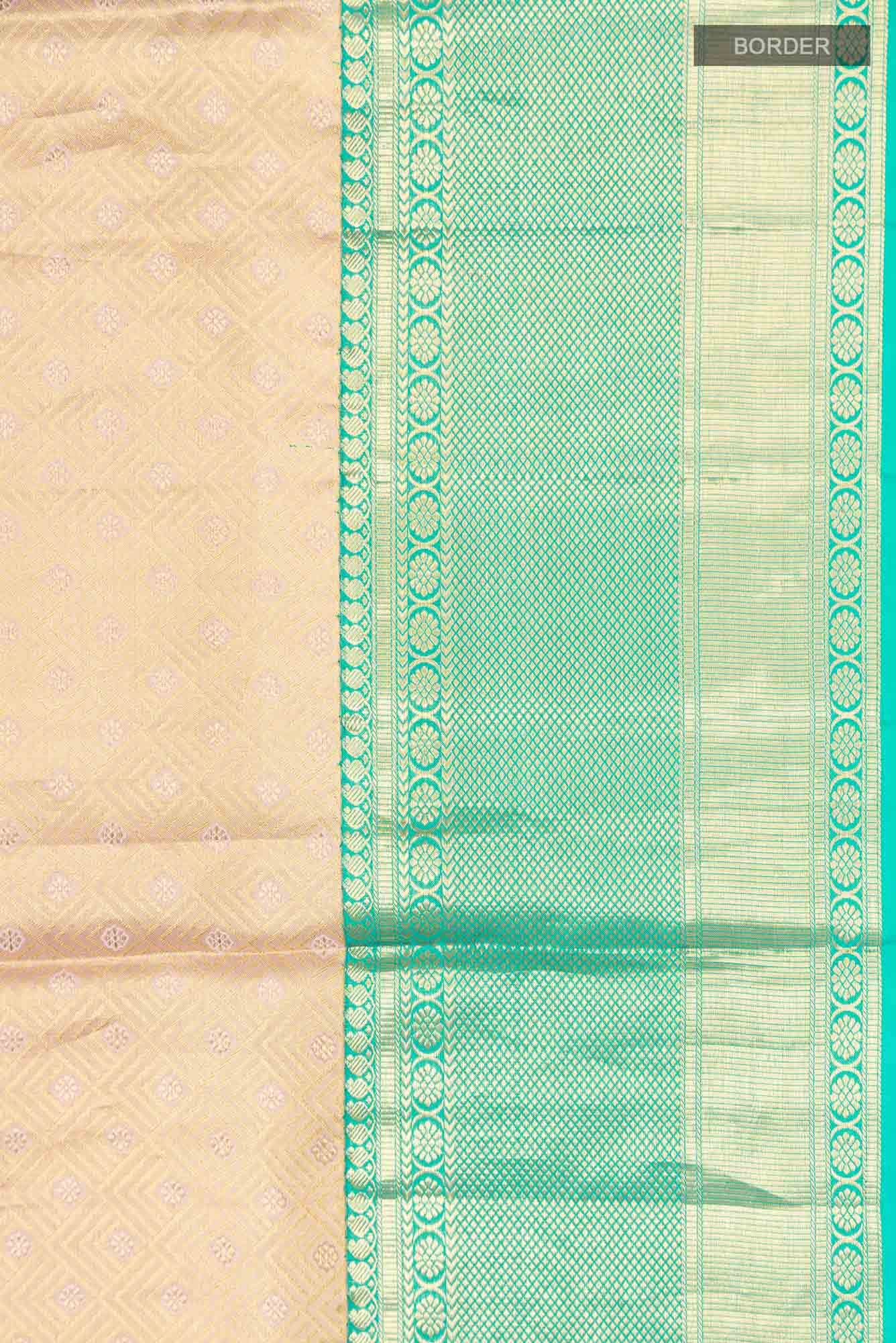 Rose Gold Kanchipuram Tissue Silk Saree