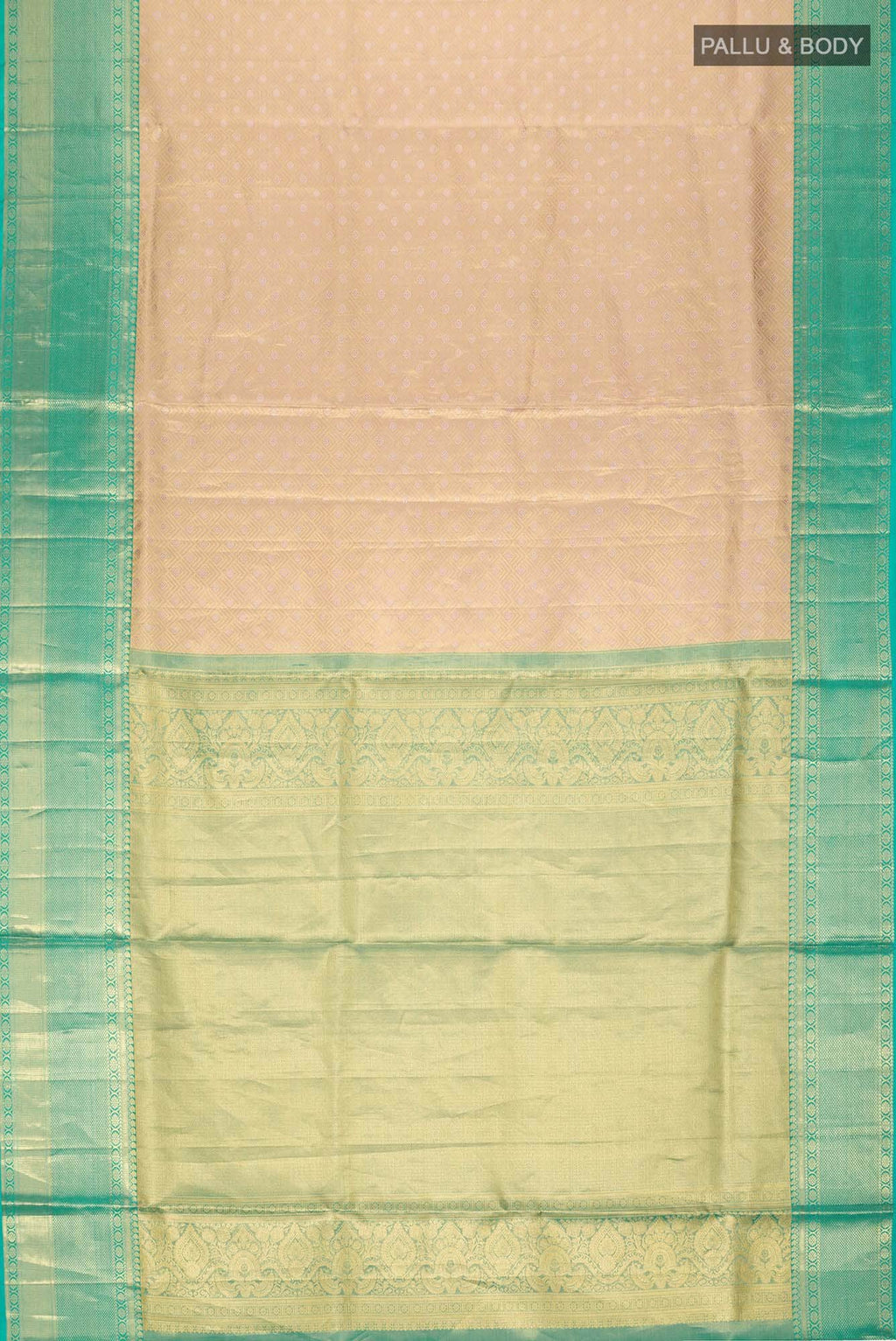 Rose Gold Kanchipuram Tissue Silk Saree
