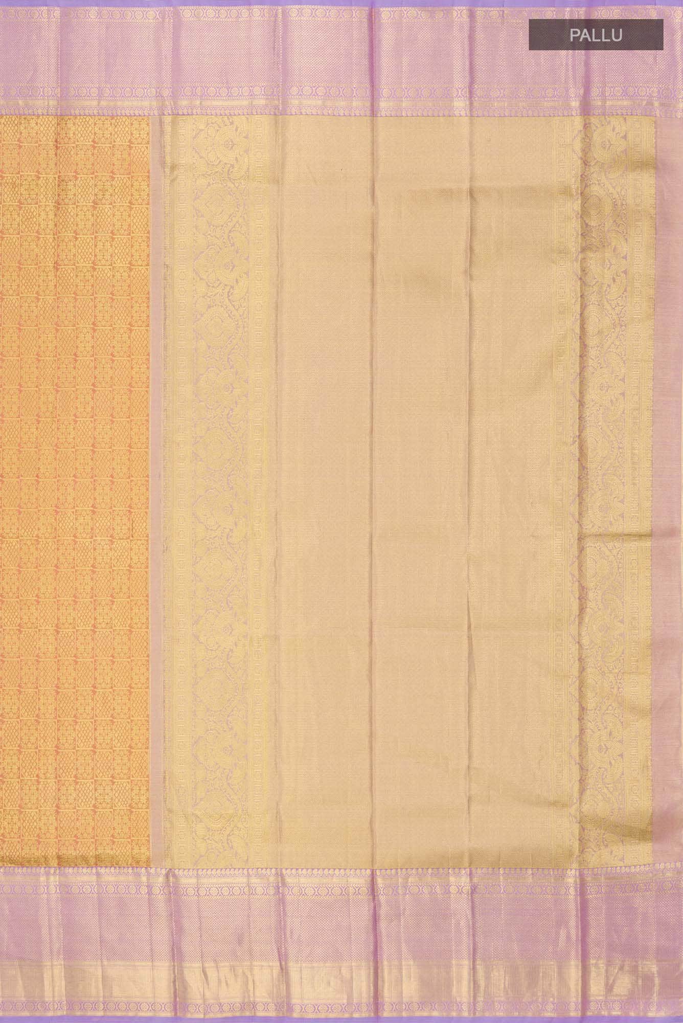 Pink with Gold Dual Tone Kanchipuram Tissue Silk Saree