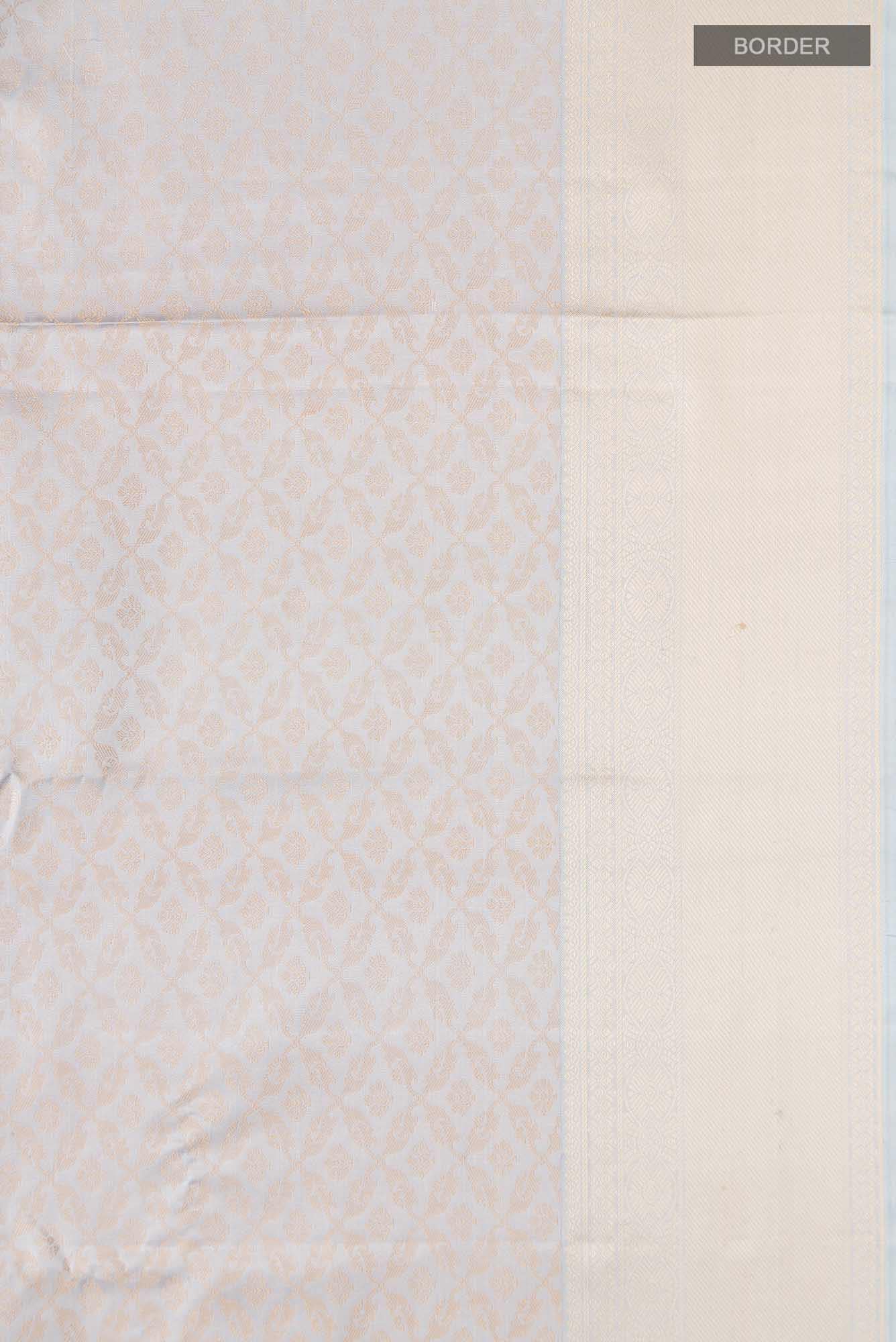 Blue Grey Kanchipuram Silk Saree