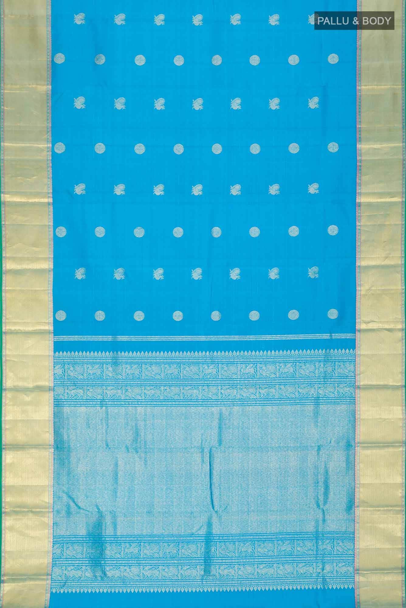 Blue Kanchipuram Silk Saree