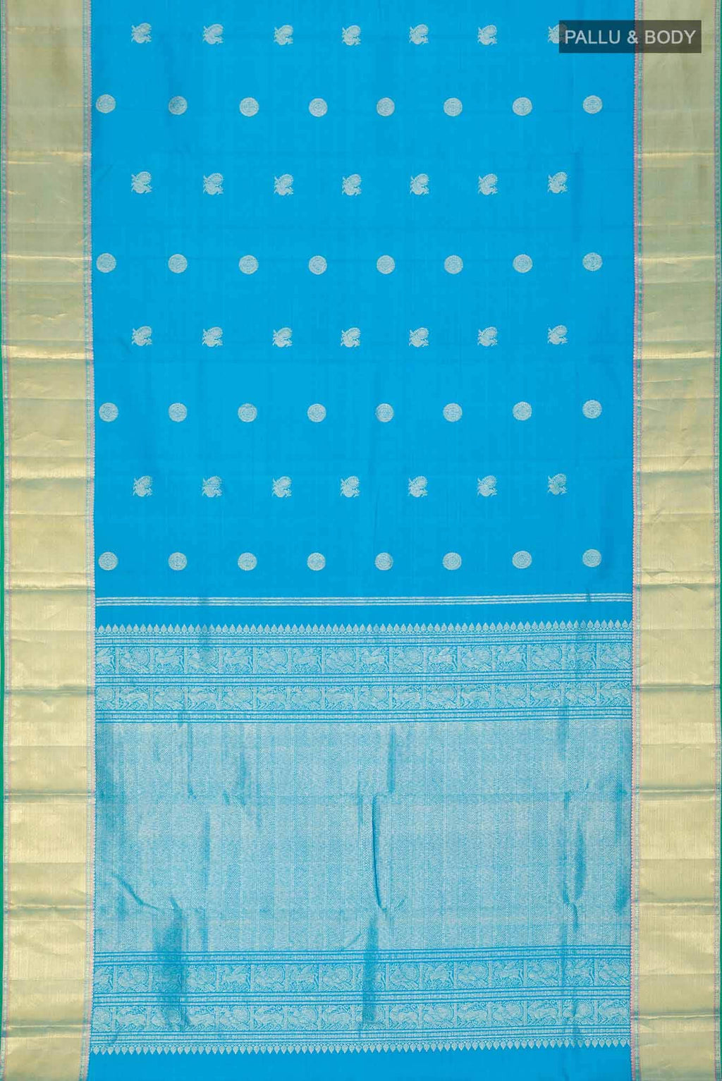 Blue Kanchipuram Silk Saree