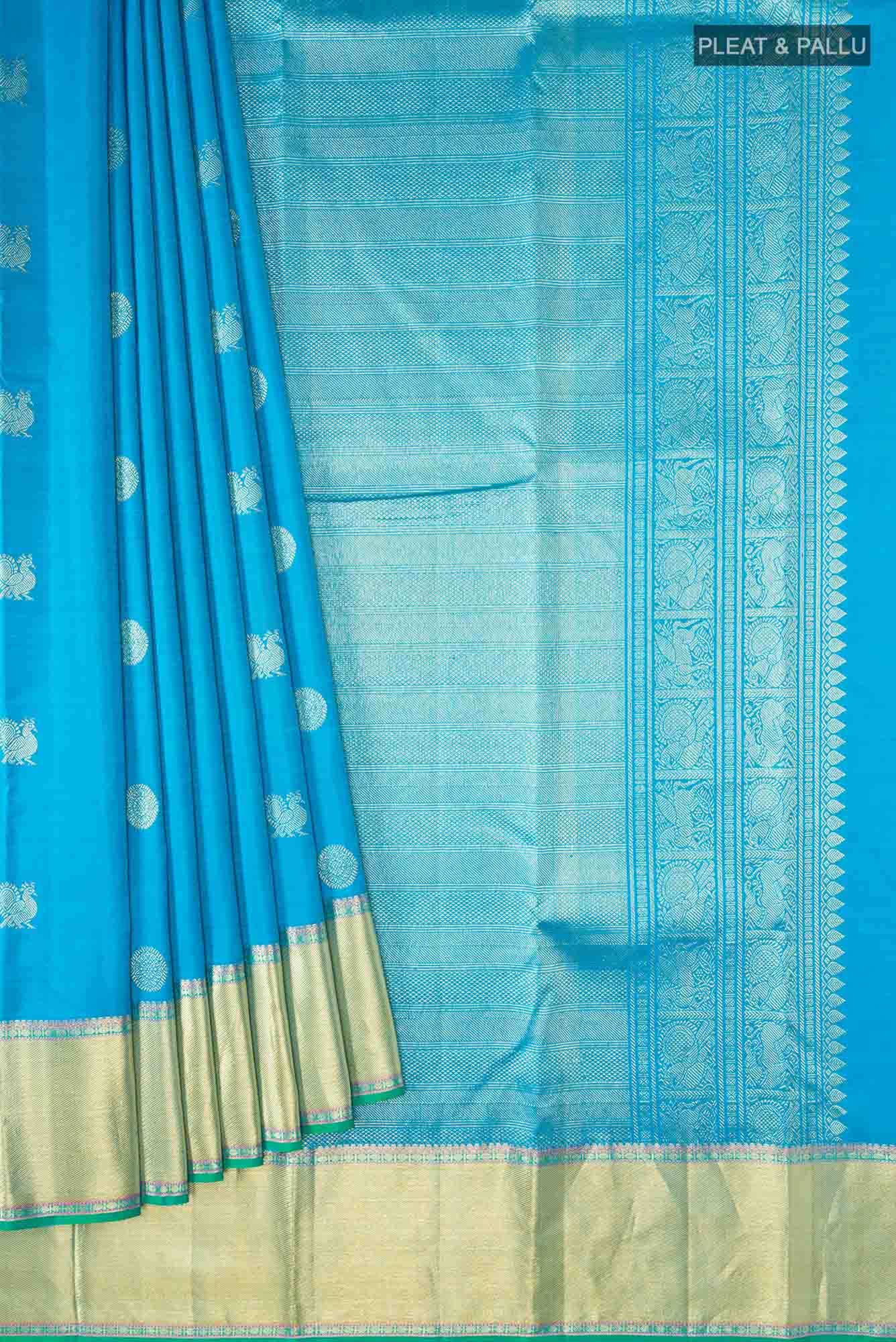 Blue Kanchipuram Silk Saree