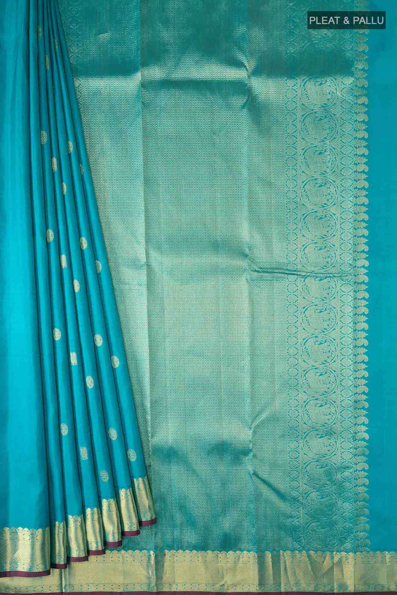 Blue Kanchipuram Silk Saree