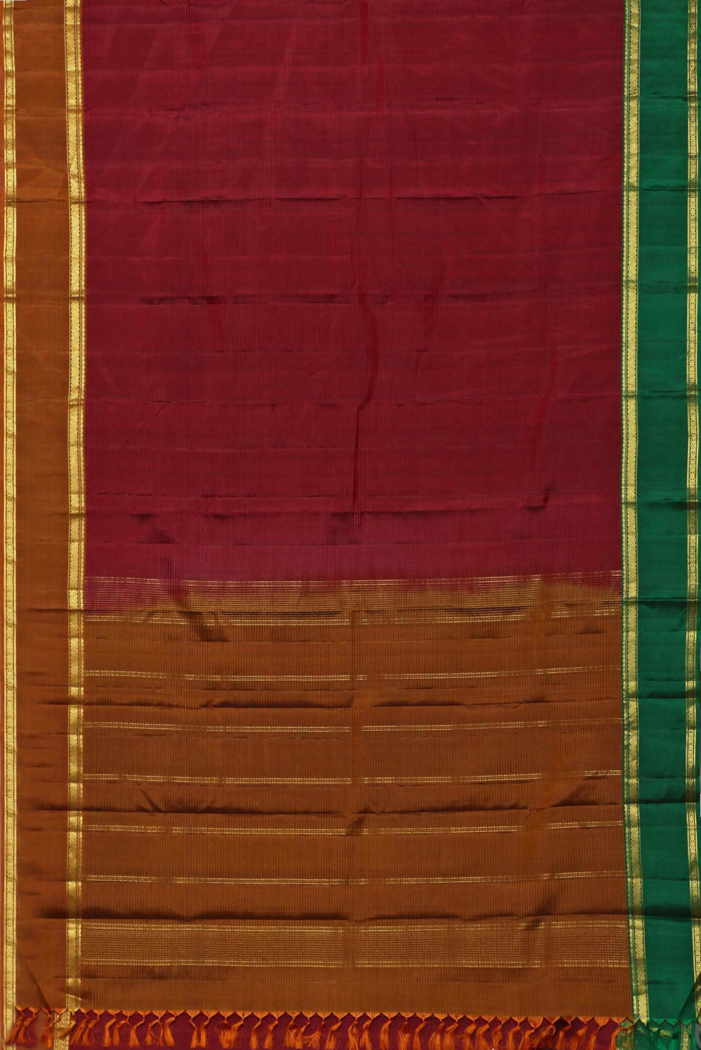 Maroon Kanchipuram Silk Saree