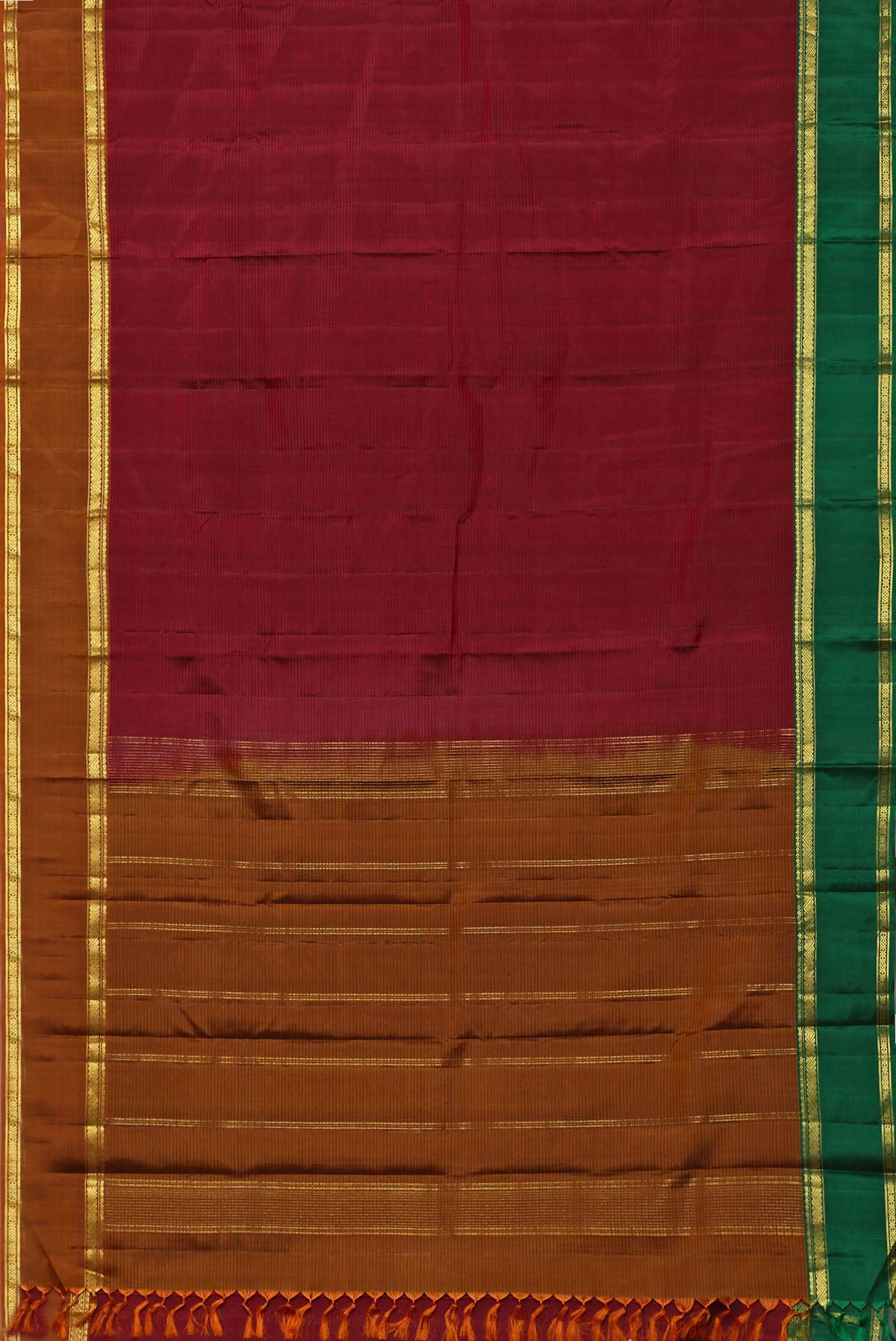 Maroon Kanchipuram Silk Saree