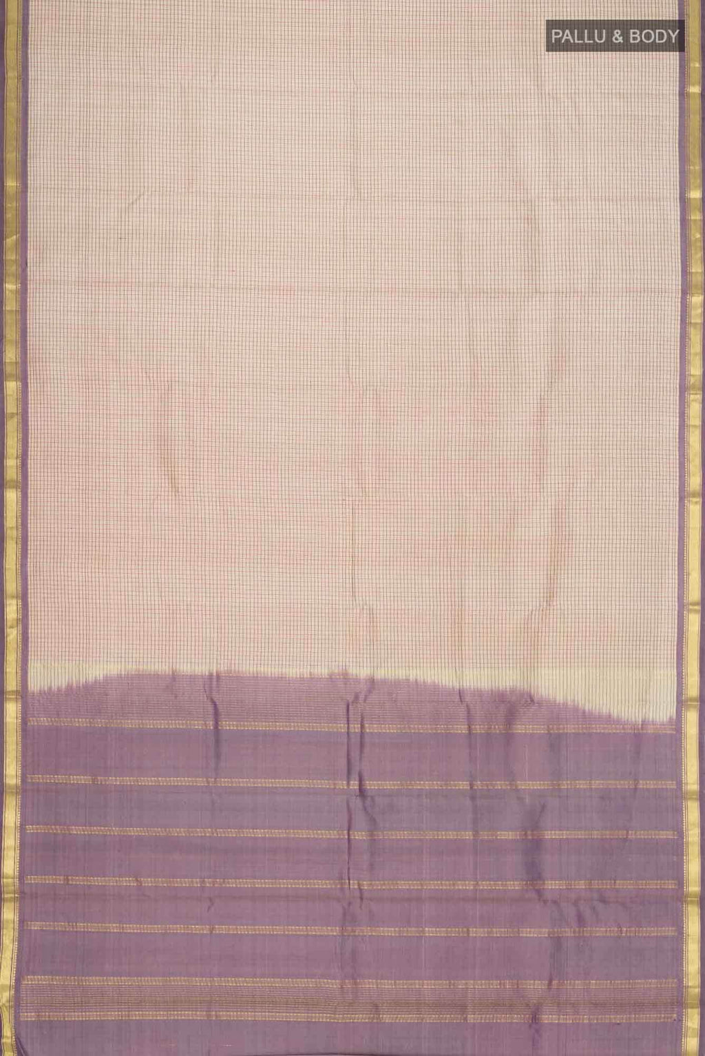 Beige Kanchipuram Silk Saree