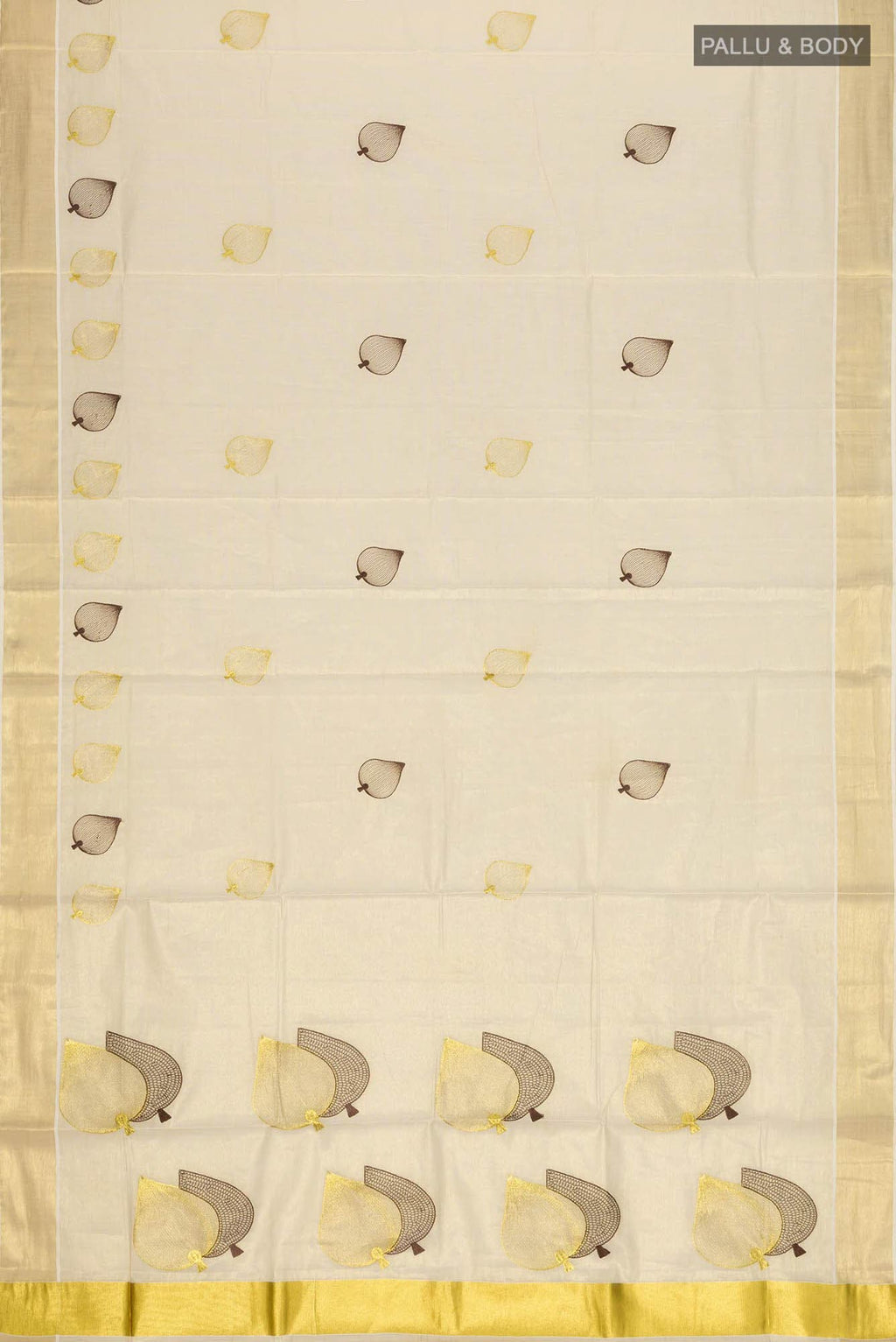 Gold Kerala Cotton Saree