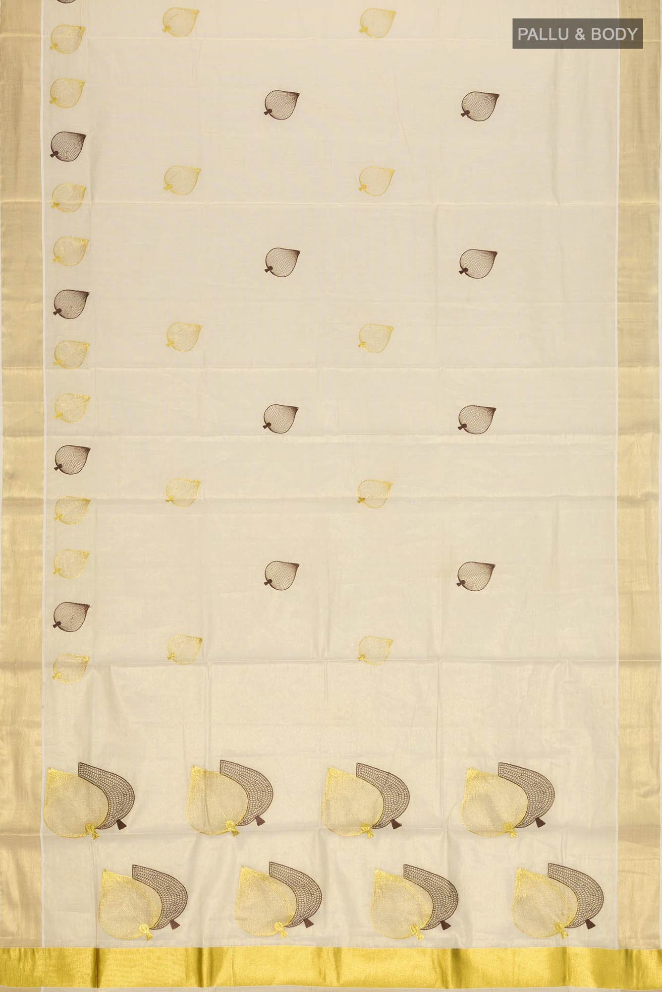 Gold Kerala Cotton Saree