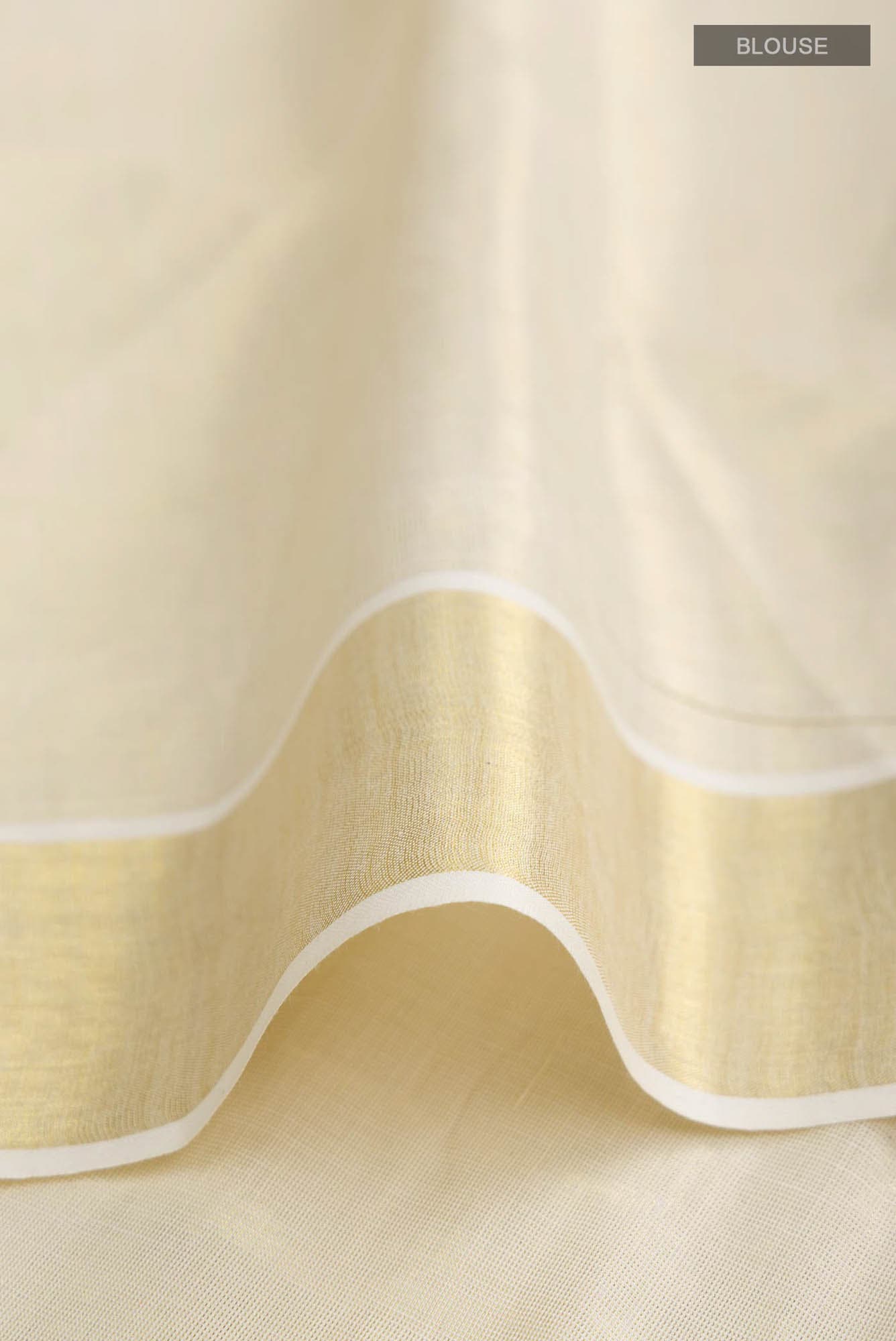 Gold Kerala Cotton Saree