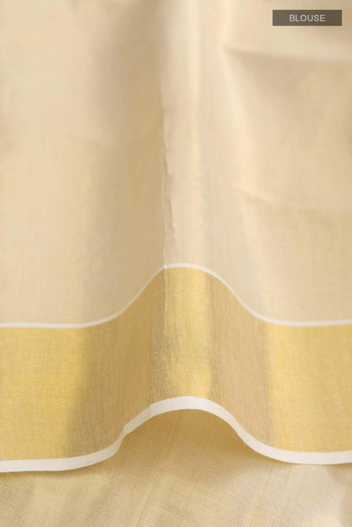 Gold Kerala Cotton Saree