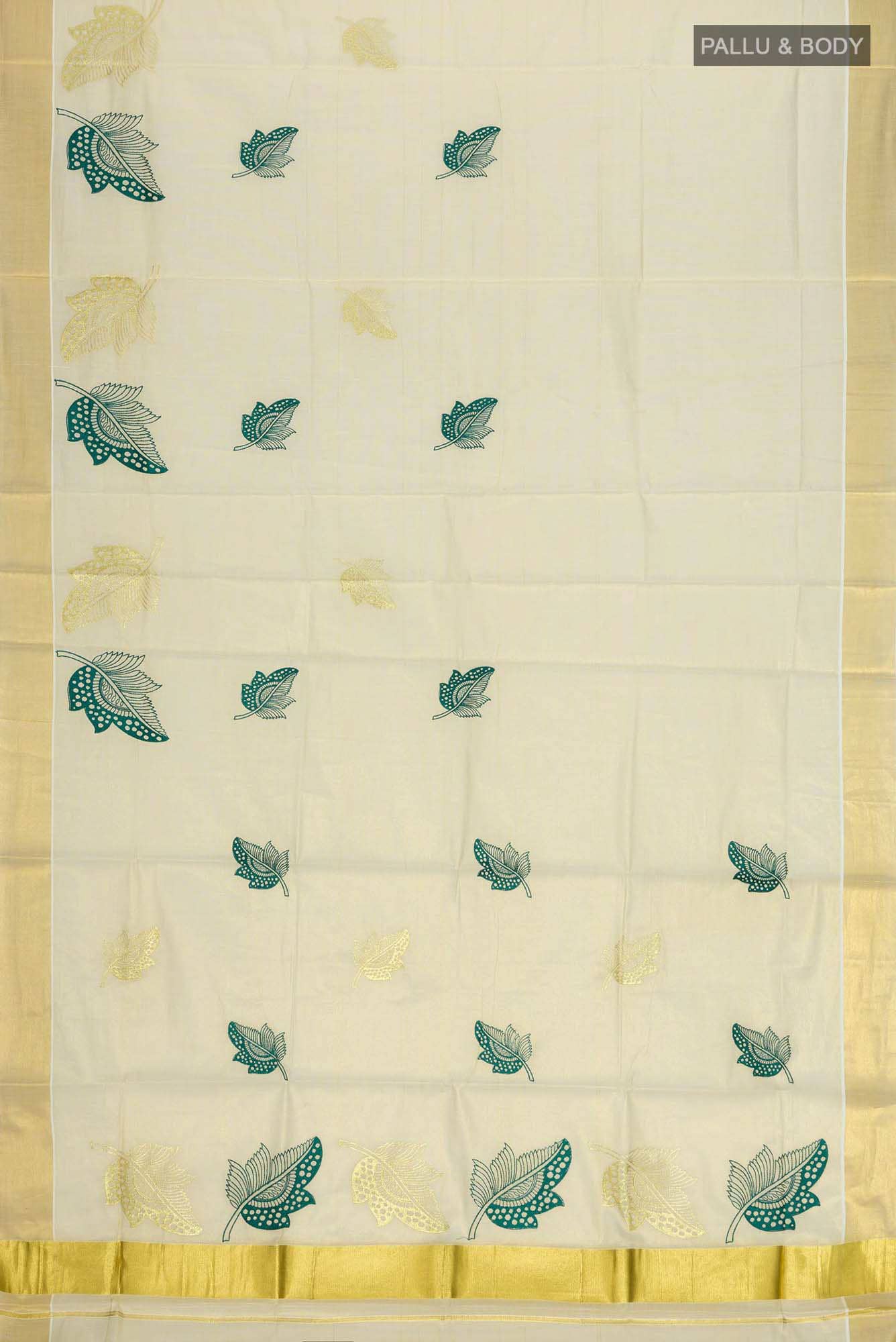 Gold Kerala Cotton Saree